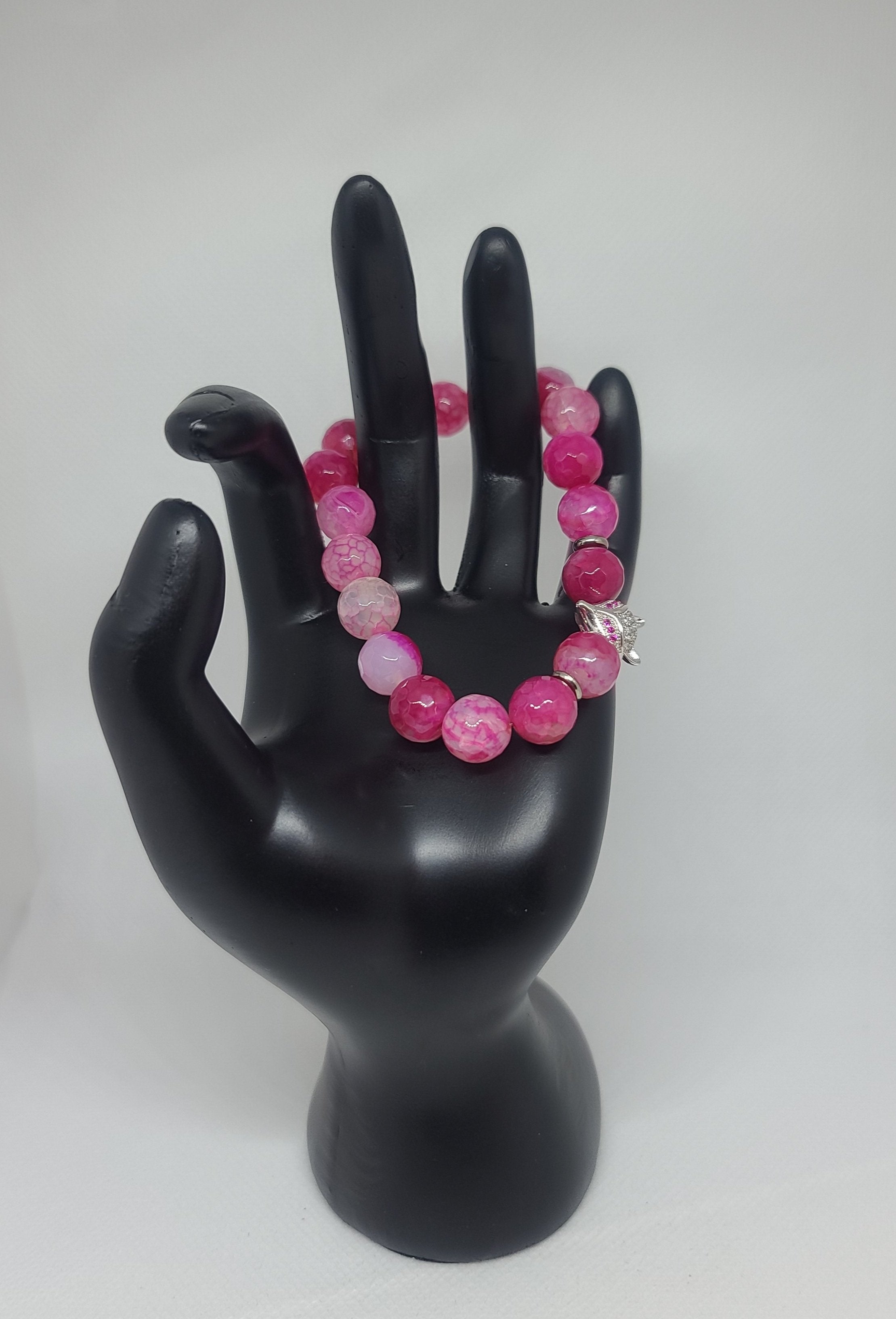 Pink Agate Faceted 10mm