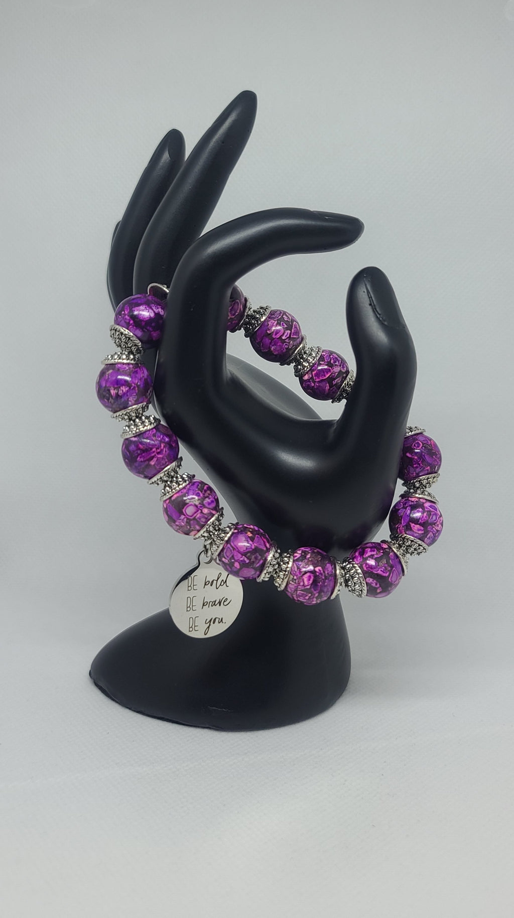 Purple Mosaic Howlite 14mm