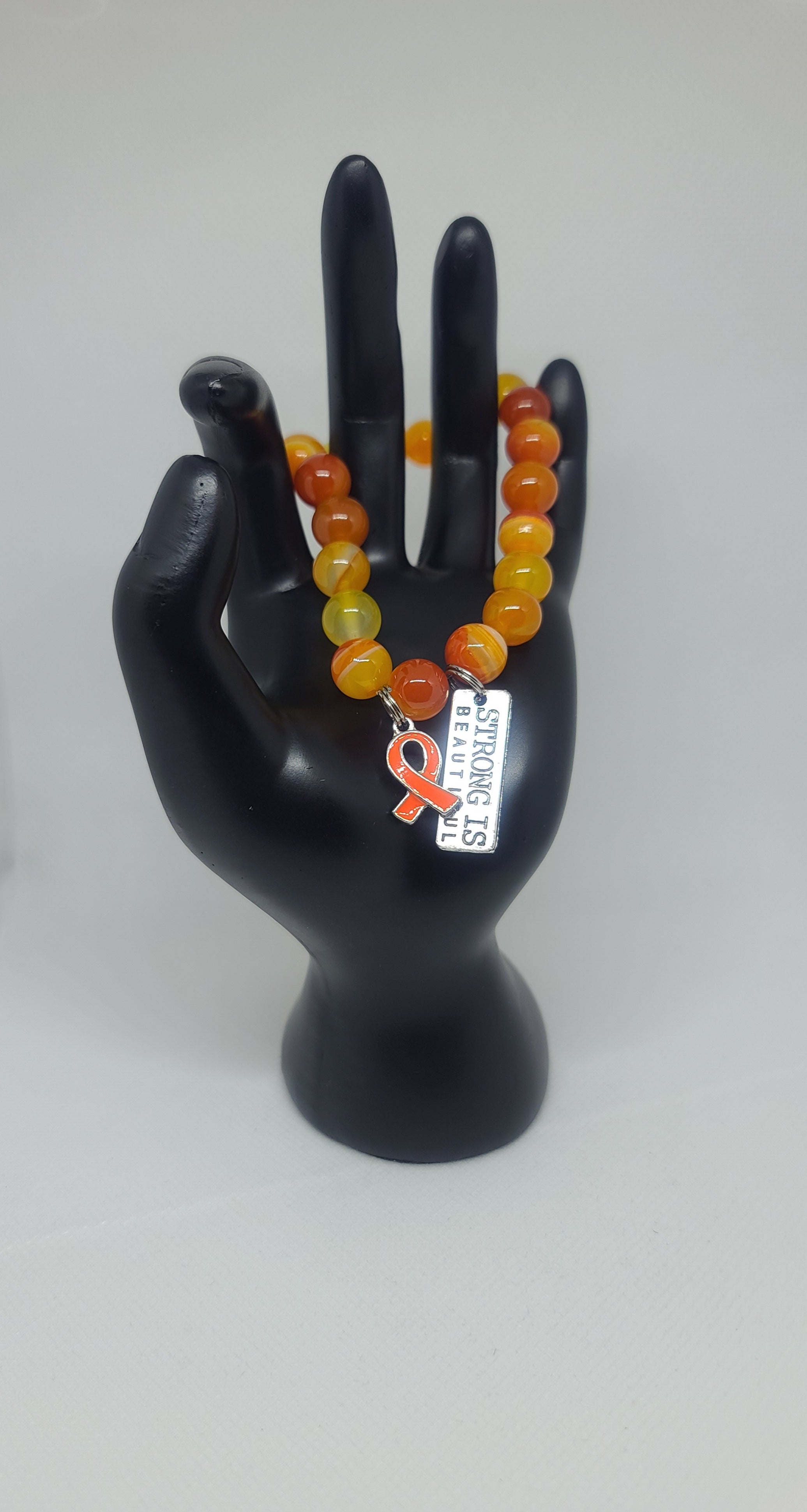 Orange Stripe Agate 10mm