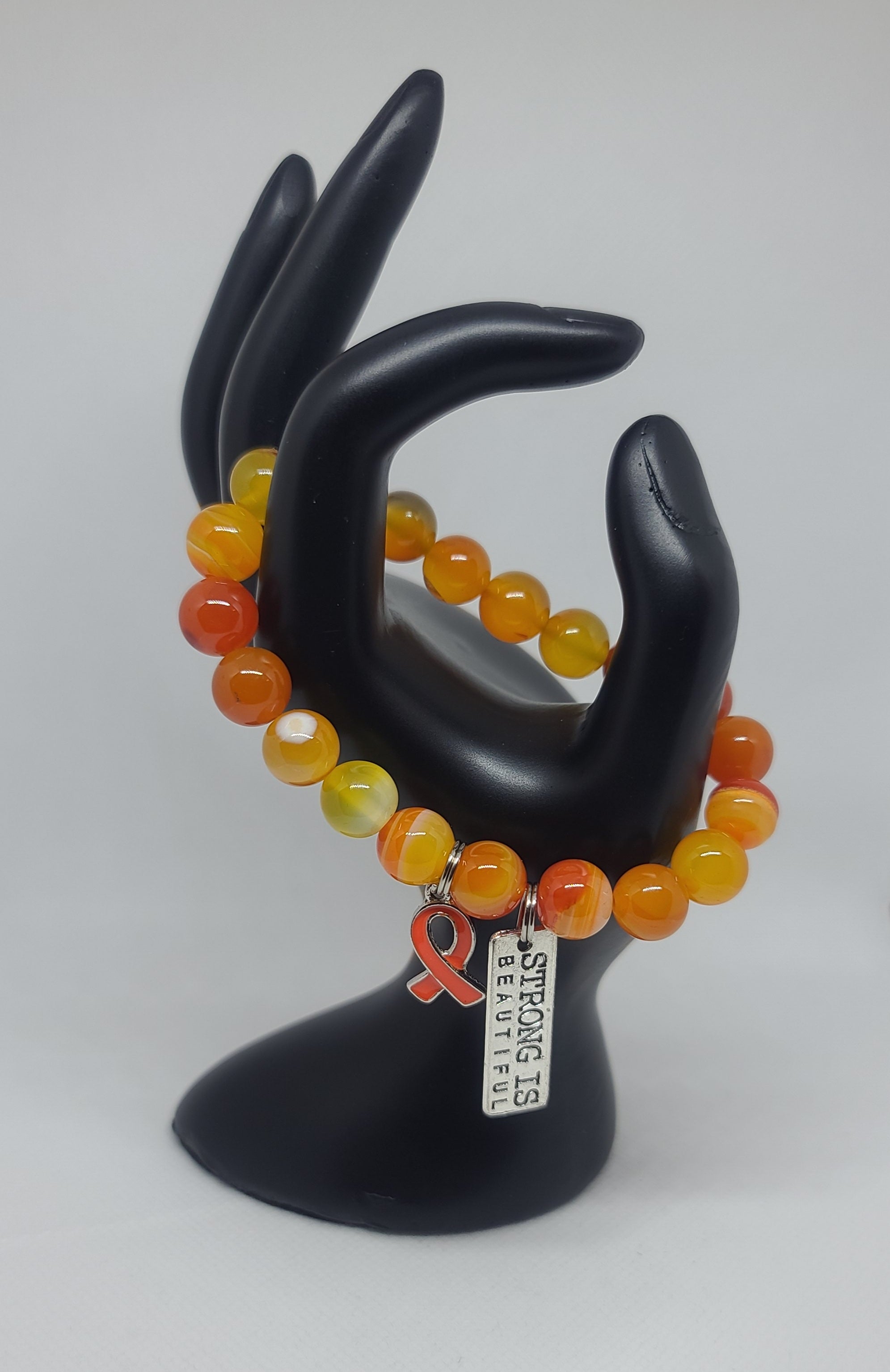 Orange Stripe Agate 10mm