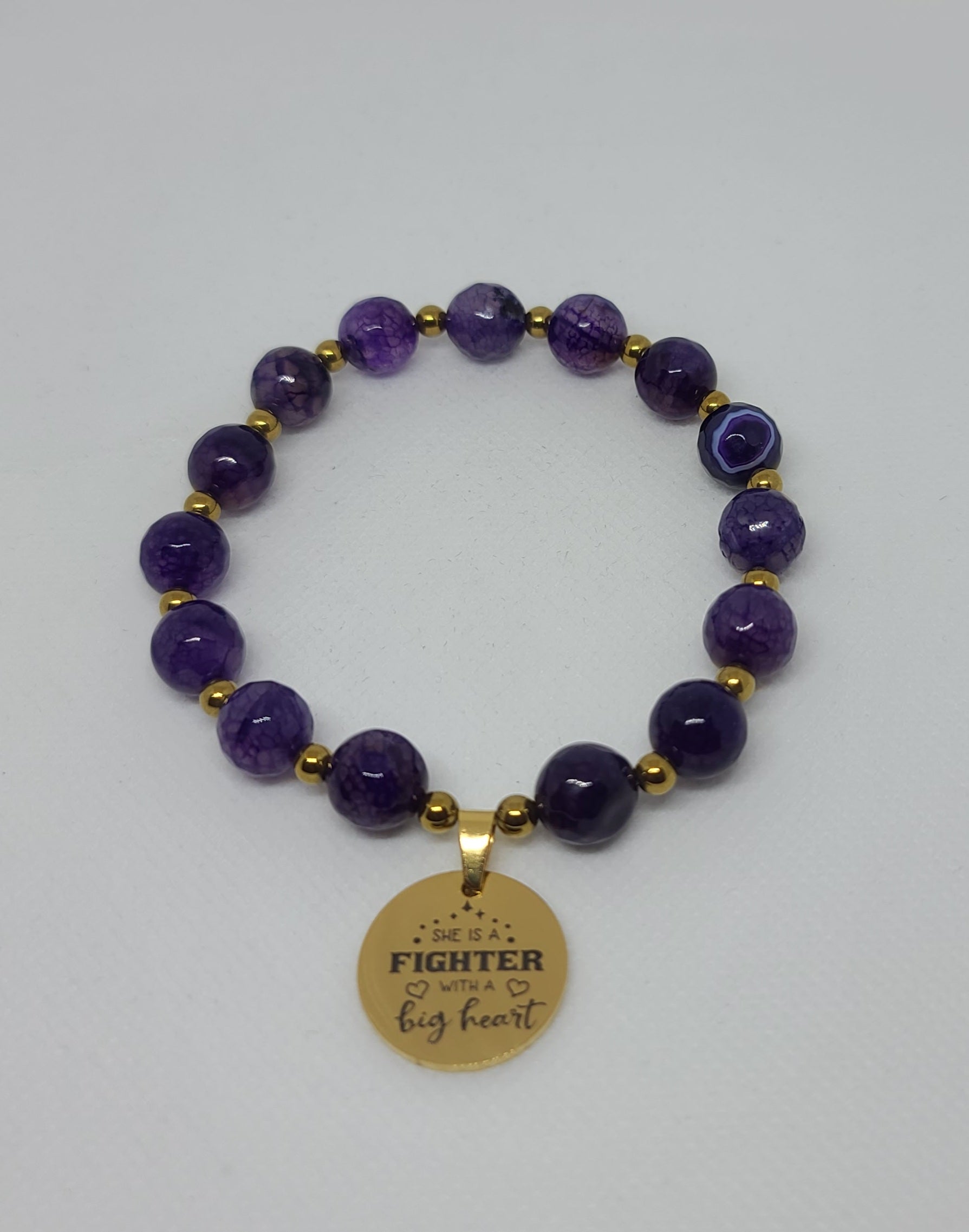 Purple Agate Faceted 10mm