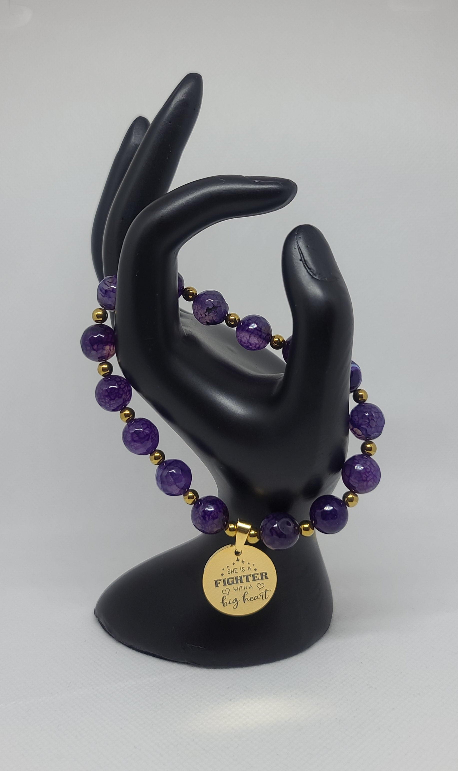 Purple Agate Faceted 10mm