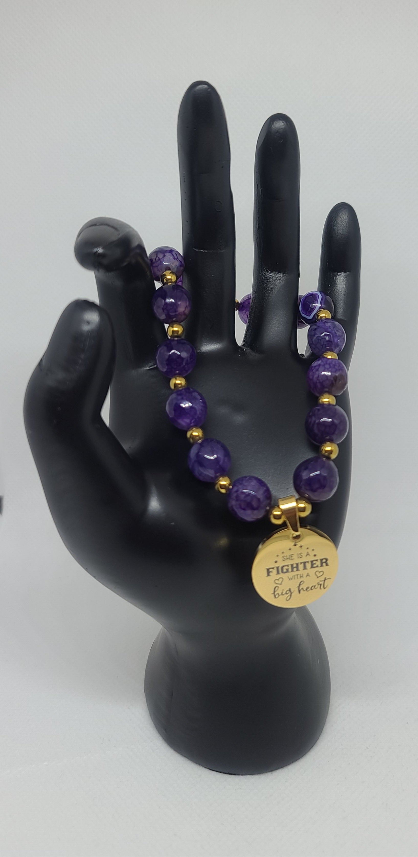 Purple Agate Faceted 10mm