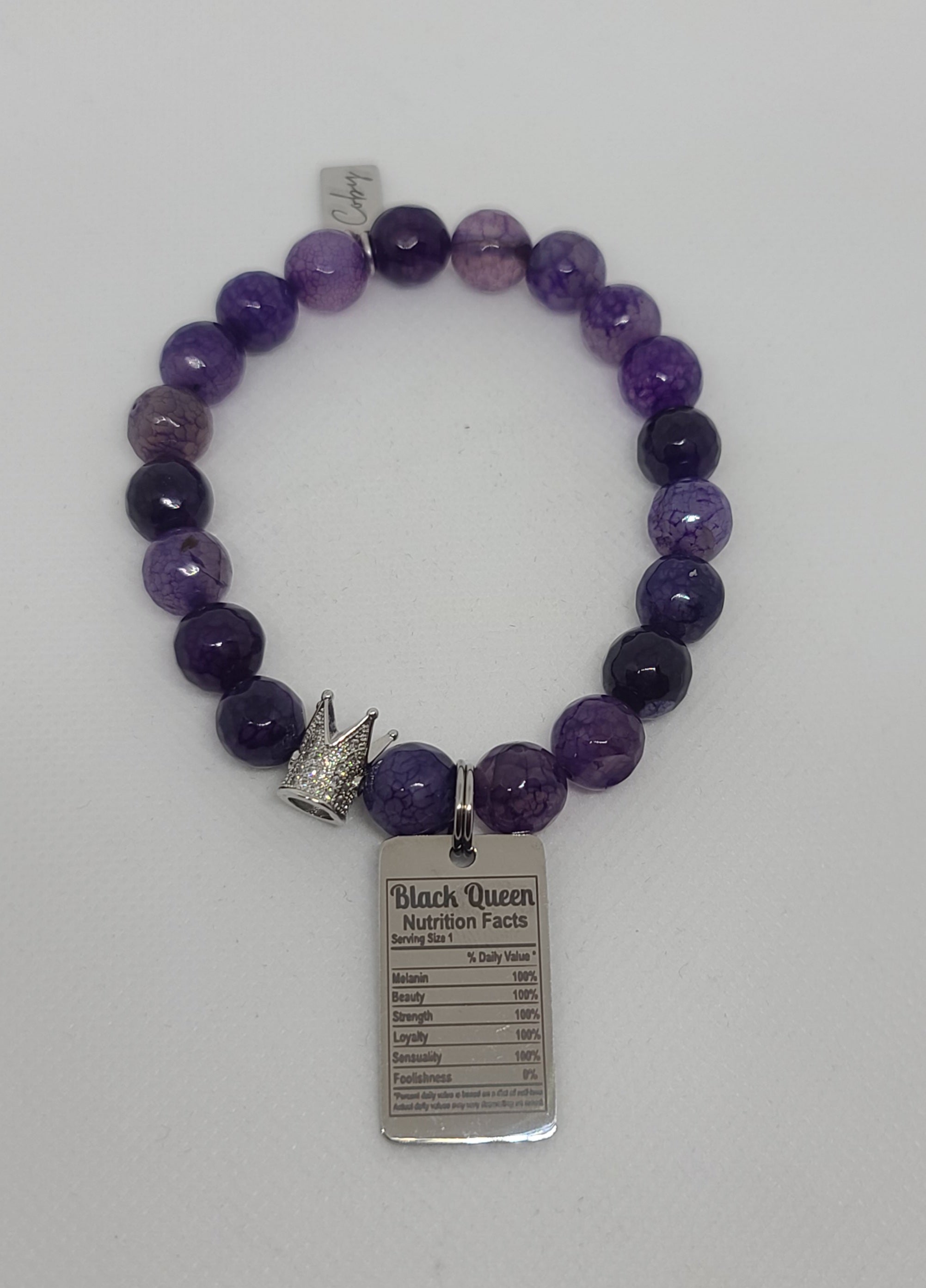Purple Fire Faceted Agate 10mm