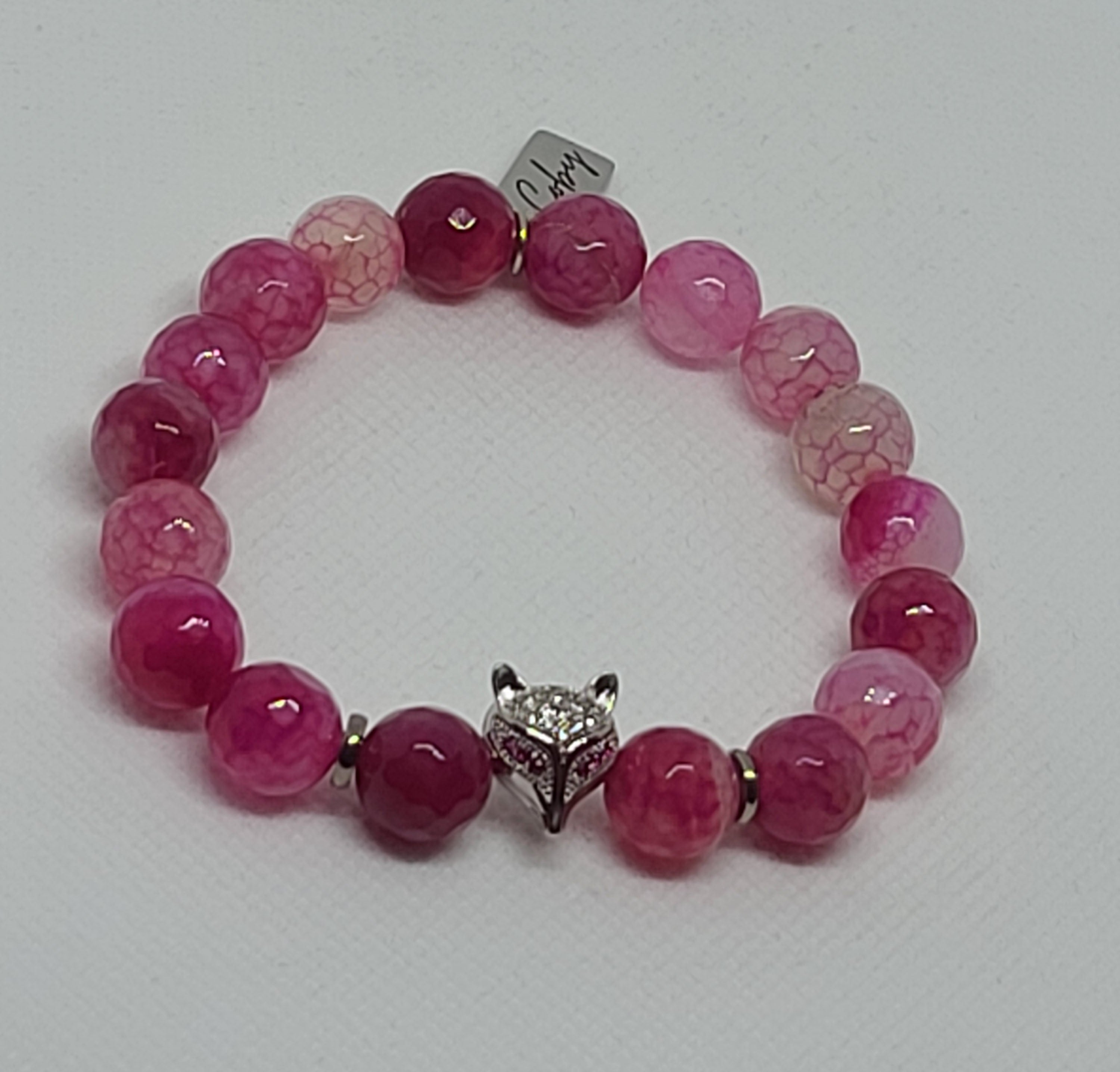Pink Agate Faceted 10mm