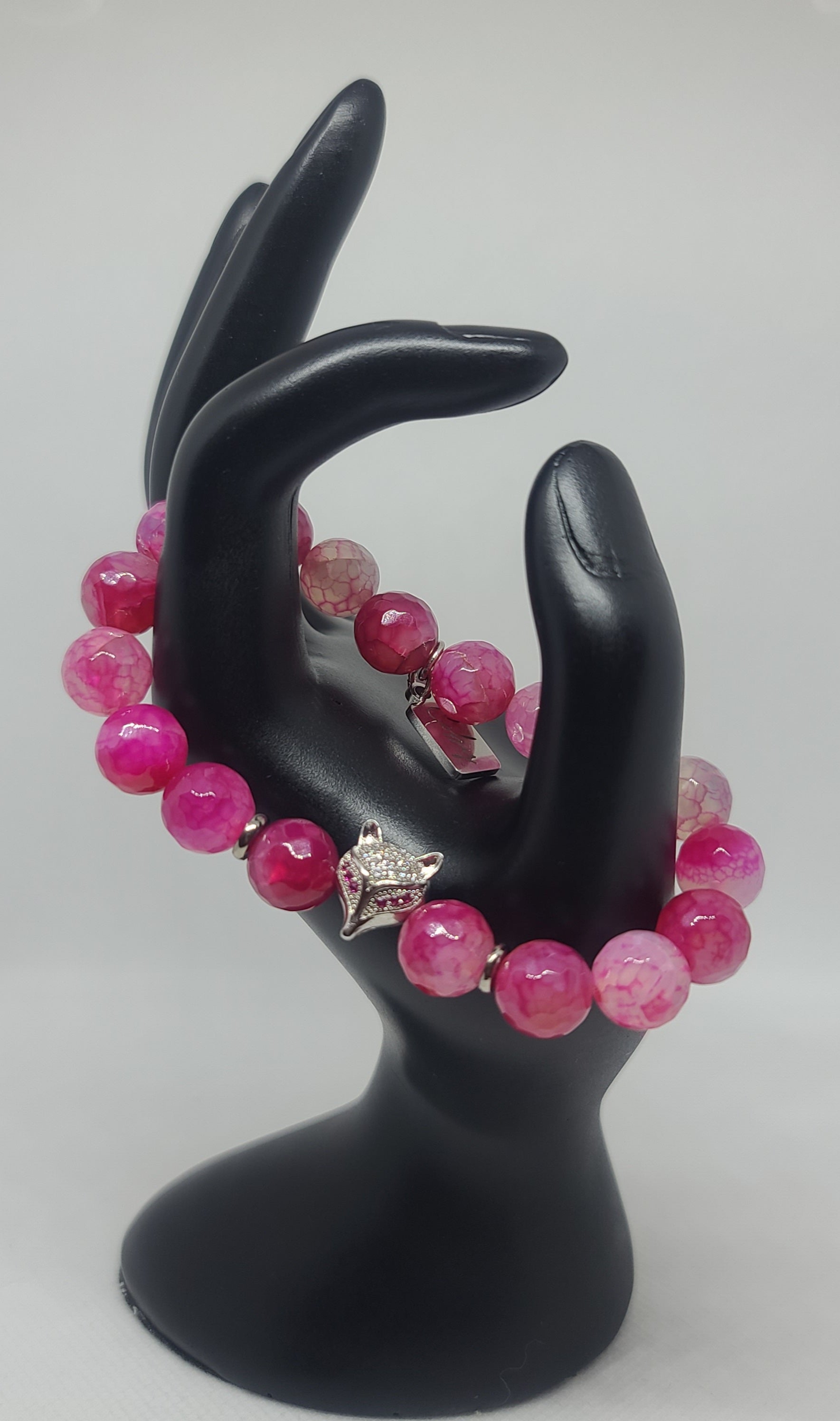 Pink Agate Faceted 10mm