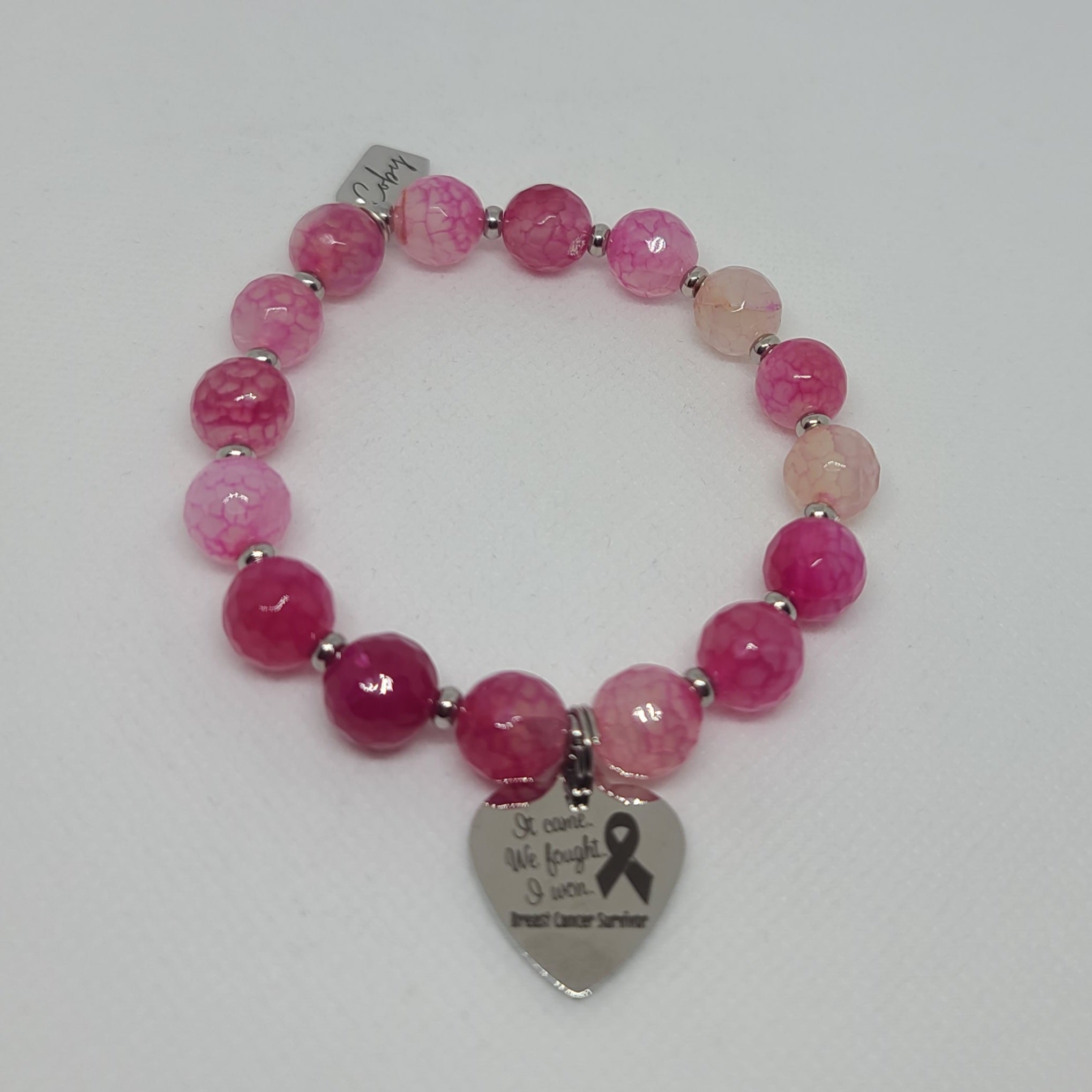 Pink Agate Faceted 10mm