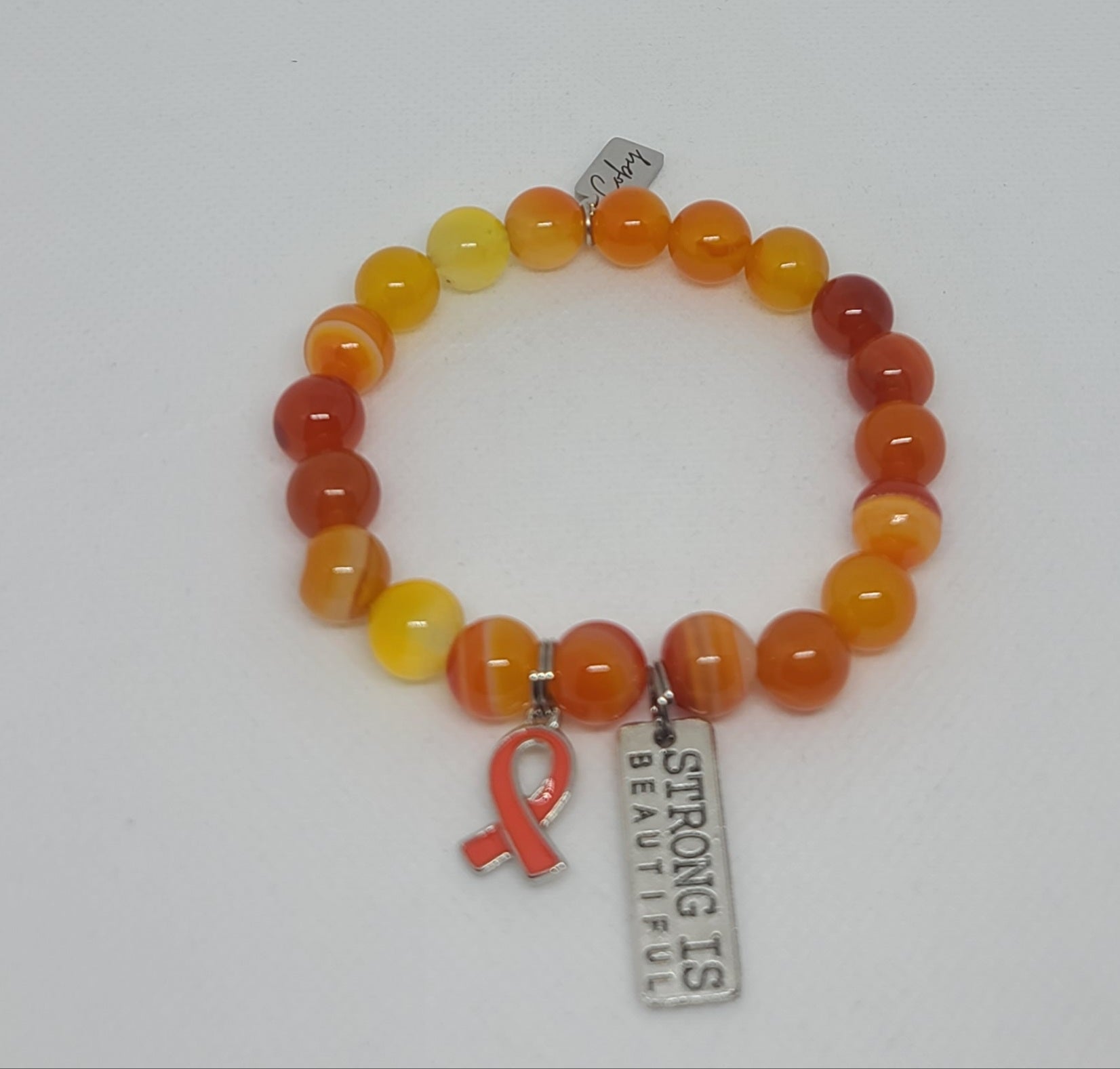 Orange Stripe Agate 10mm