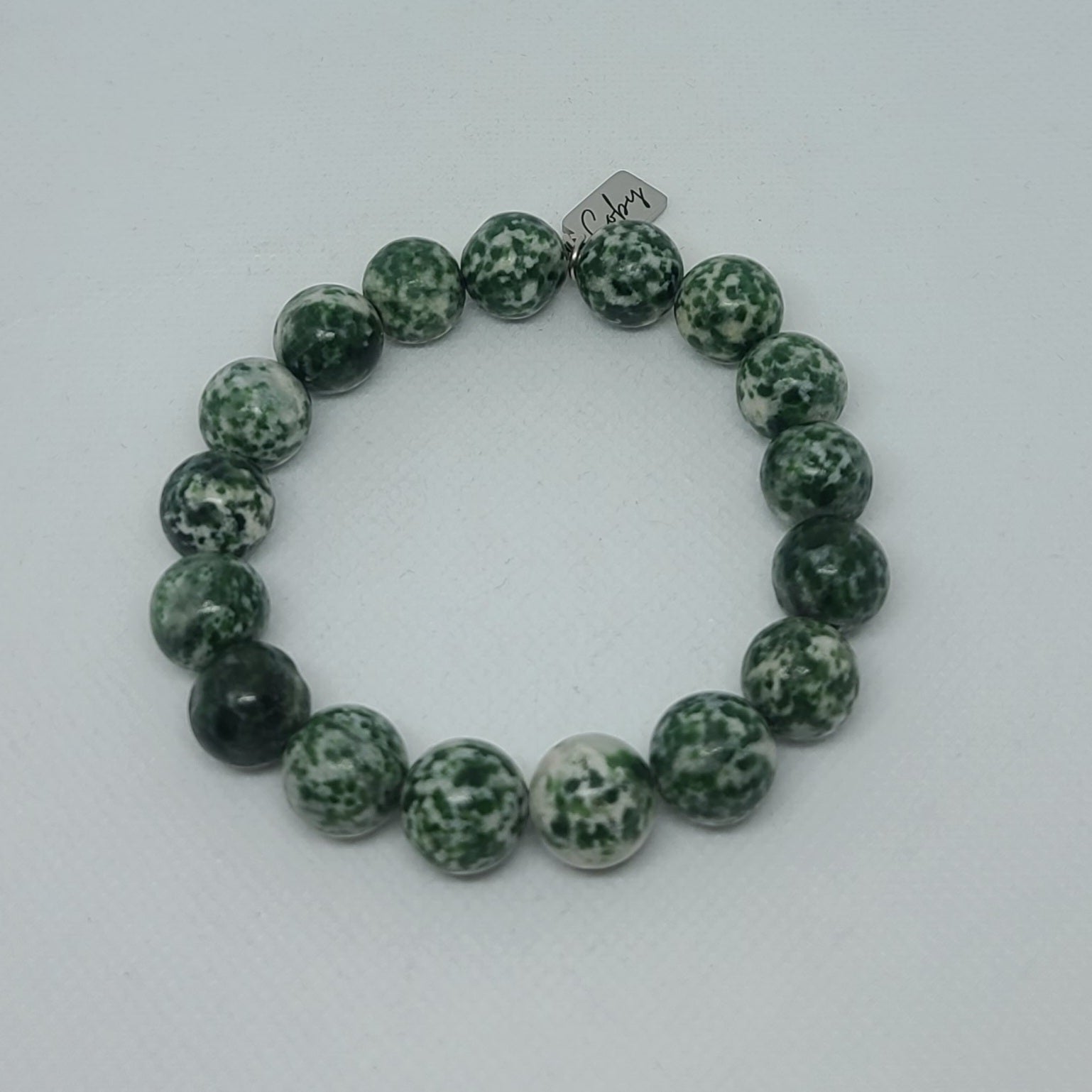 Green Spot Agate 12mm