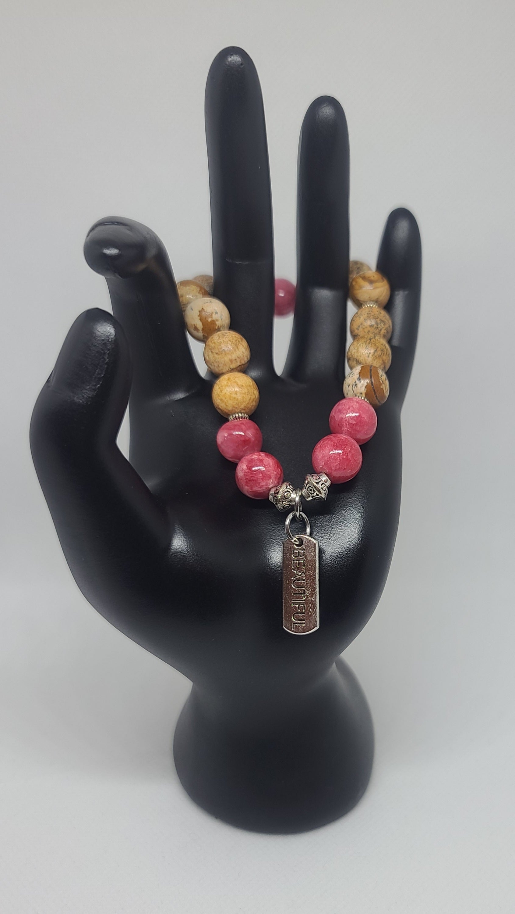 Coral Stone & Jasper 10mm