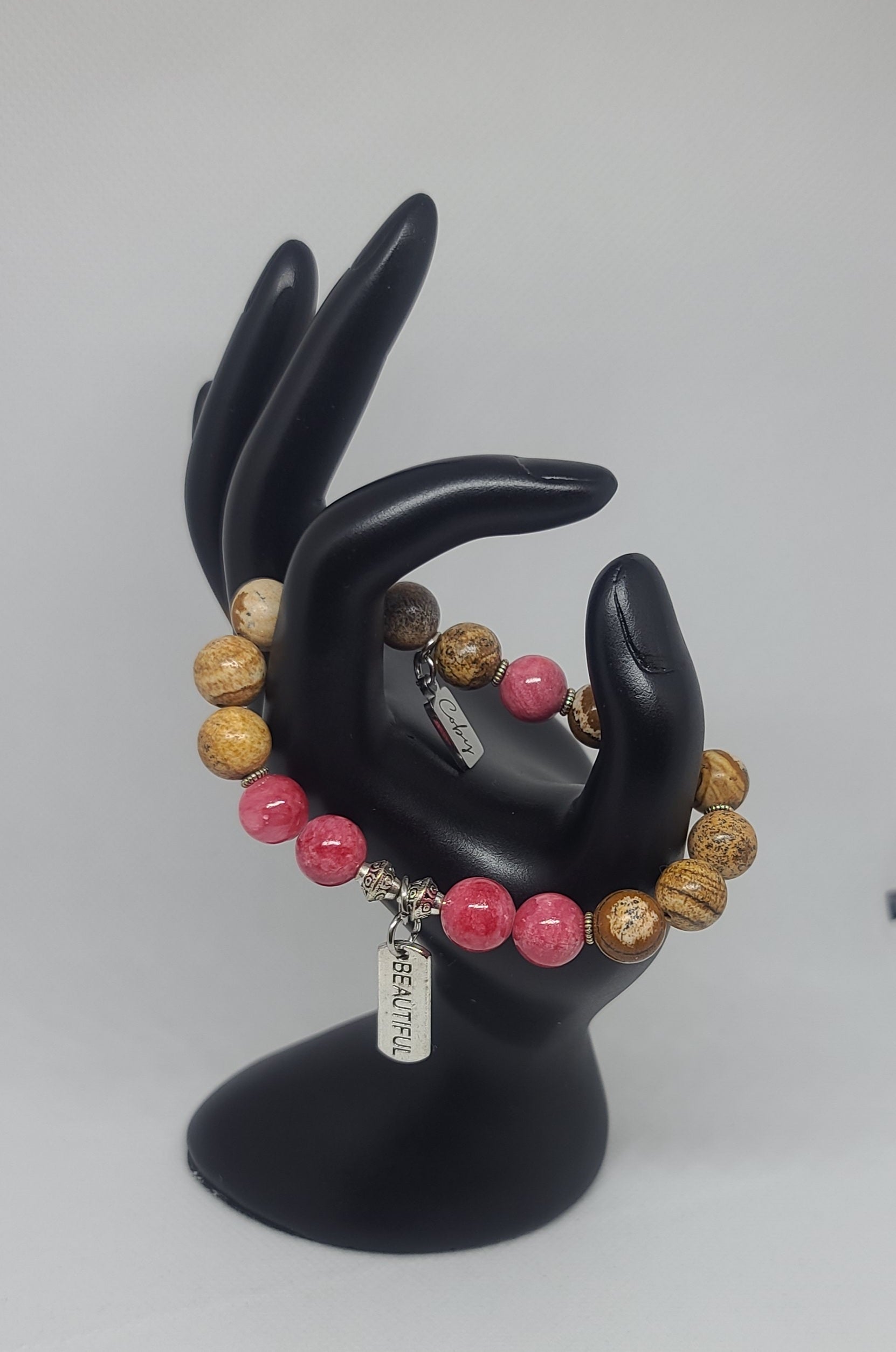 Coral Stone & Jasper 10mm