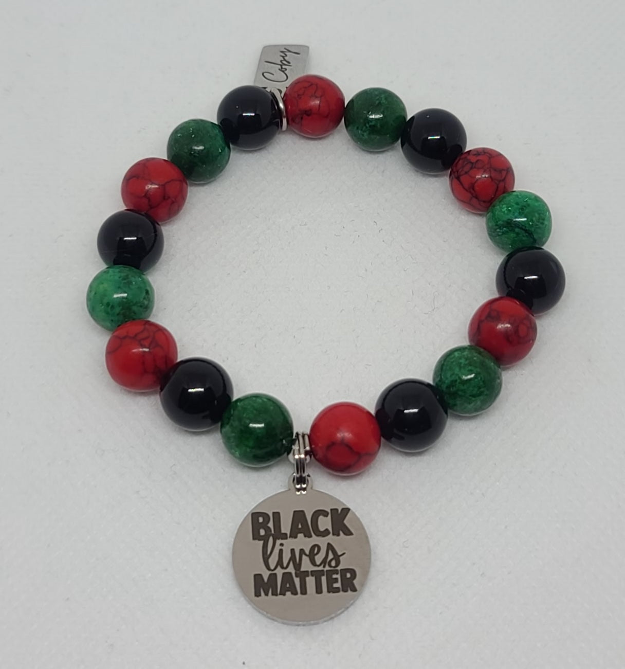 Black Onyx, Red Turquoise, Green Turquoise Jasper 10 mm