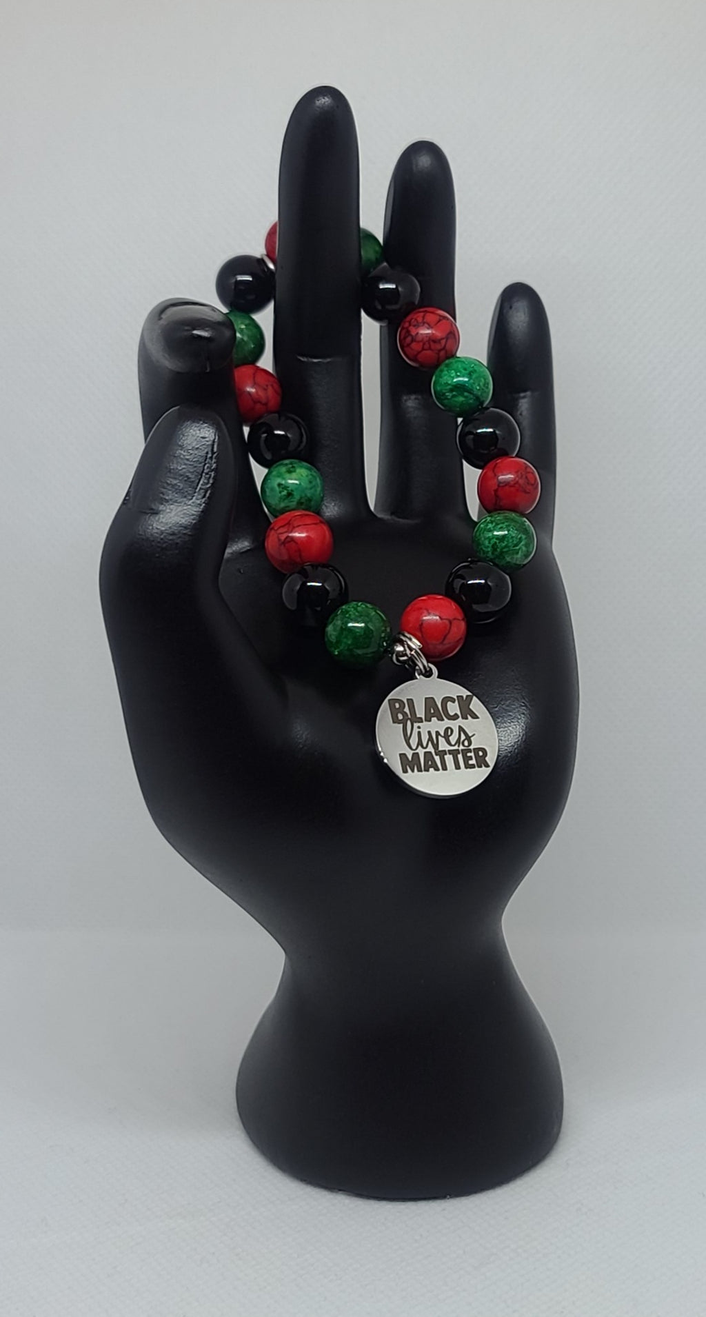 Black Onyx, Red Turquoise, Green Turquoise Jasper 10 mm