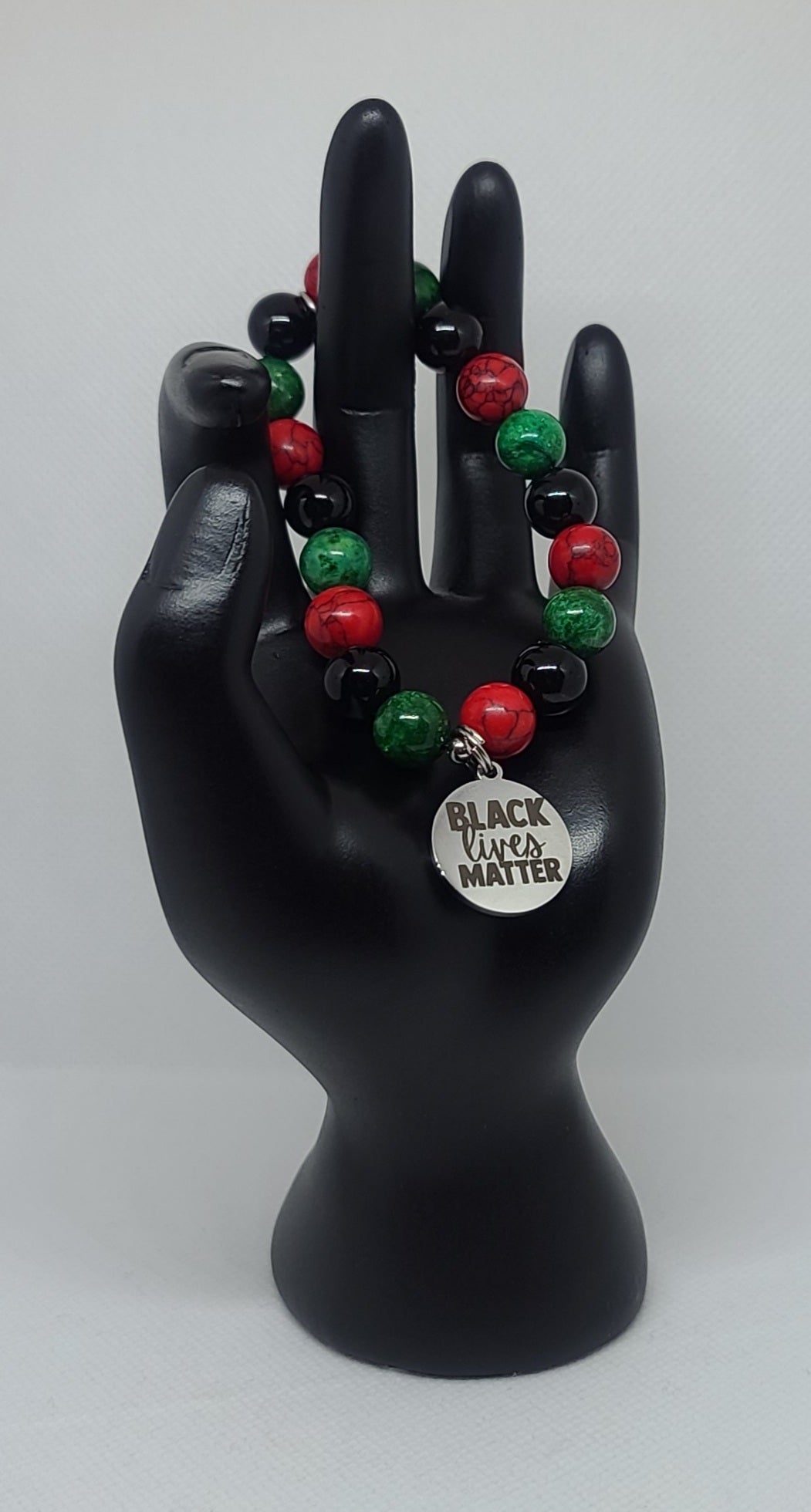 Black Onyx, Red Turquoise, Green Turquoise Jasper 10 mm