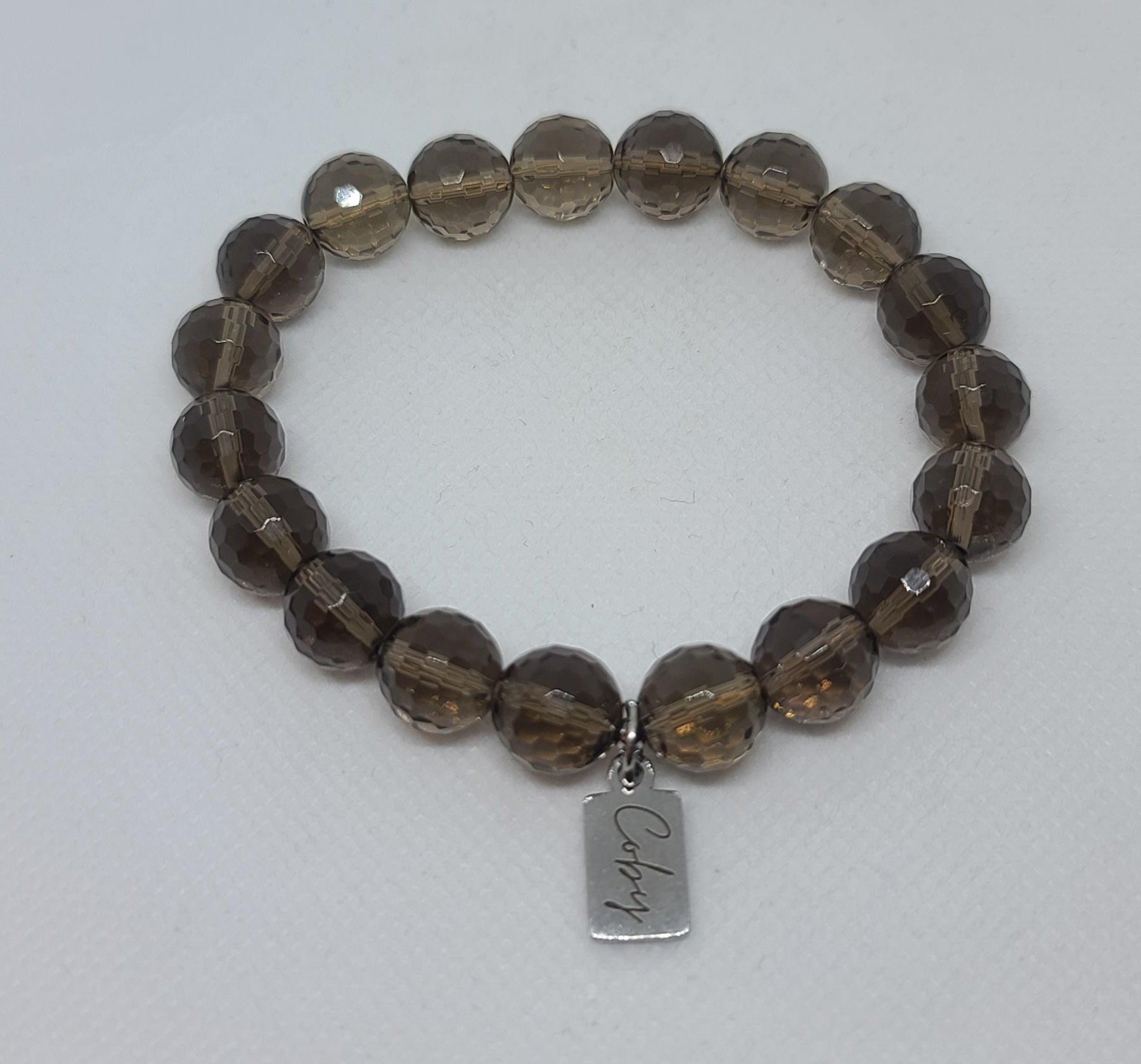 Smoky Quartz Micro Faceted 10mm