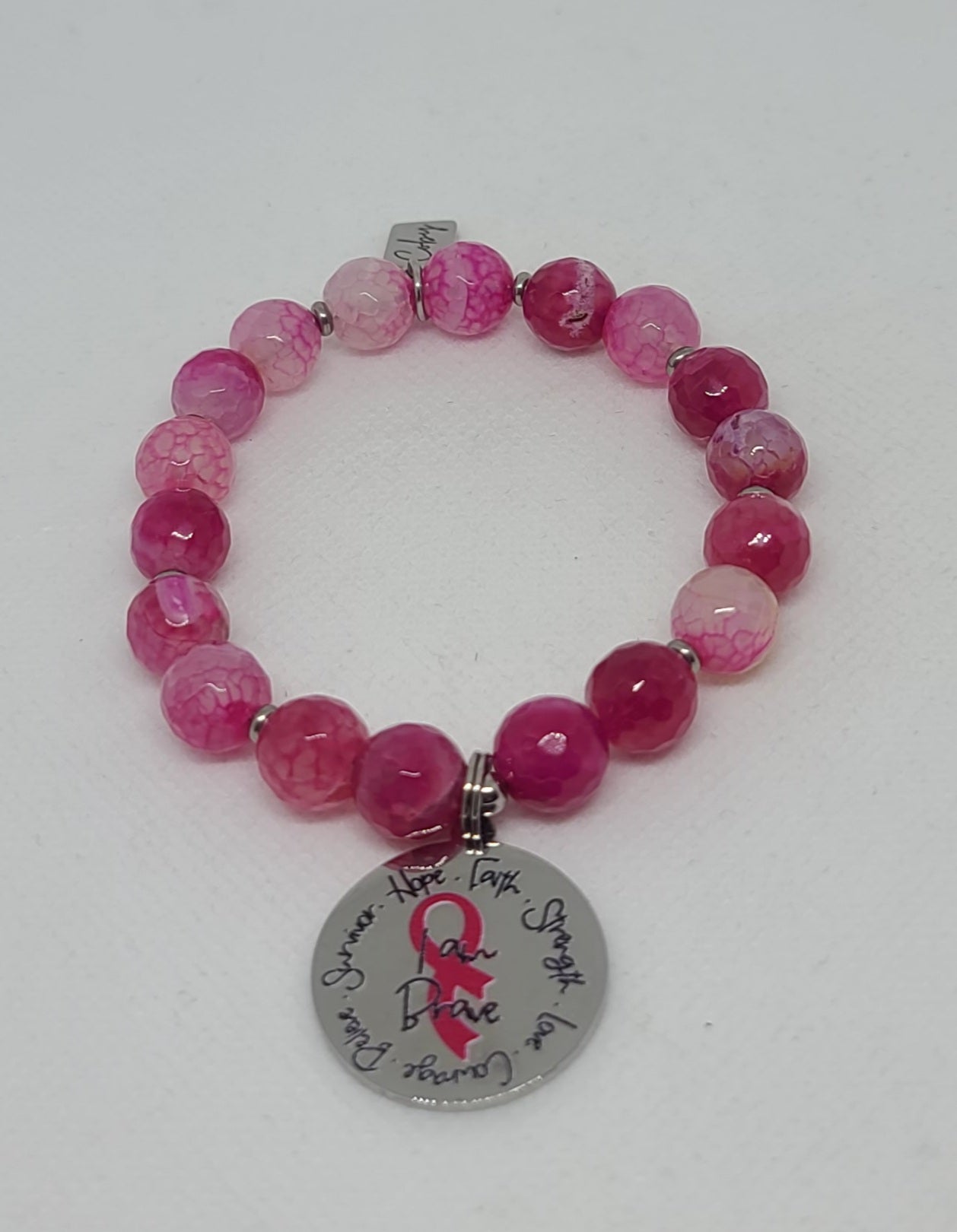 Pink  Agate Faceted 10mm