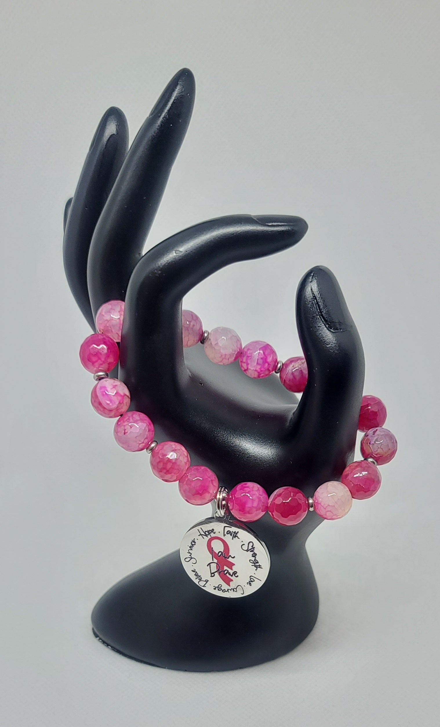 Pink  Agate Faceted 10mm