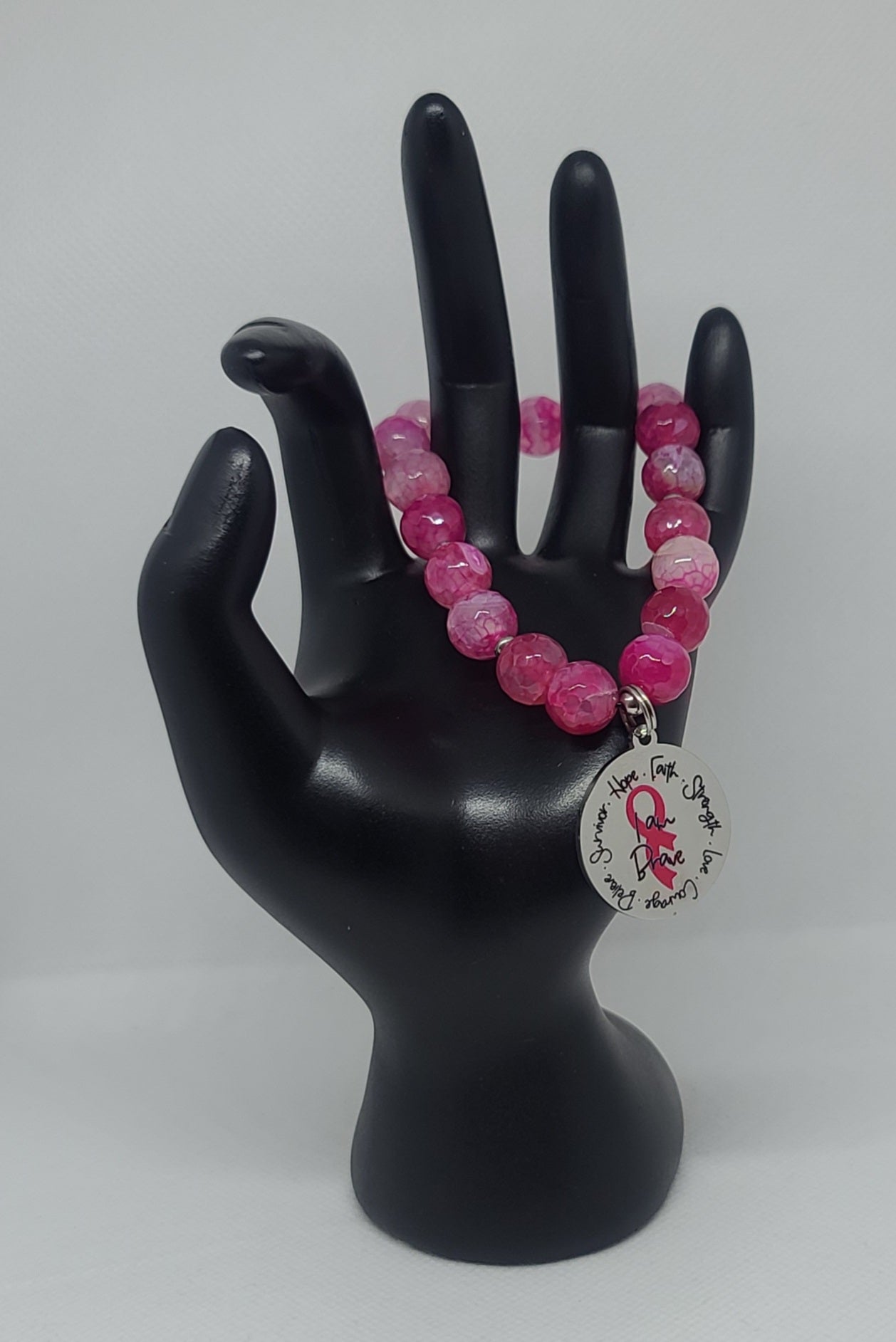 Pink  Agate Faceted 10mm