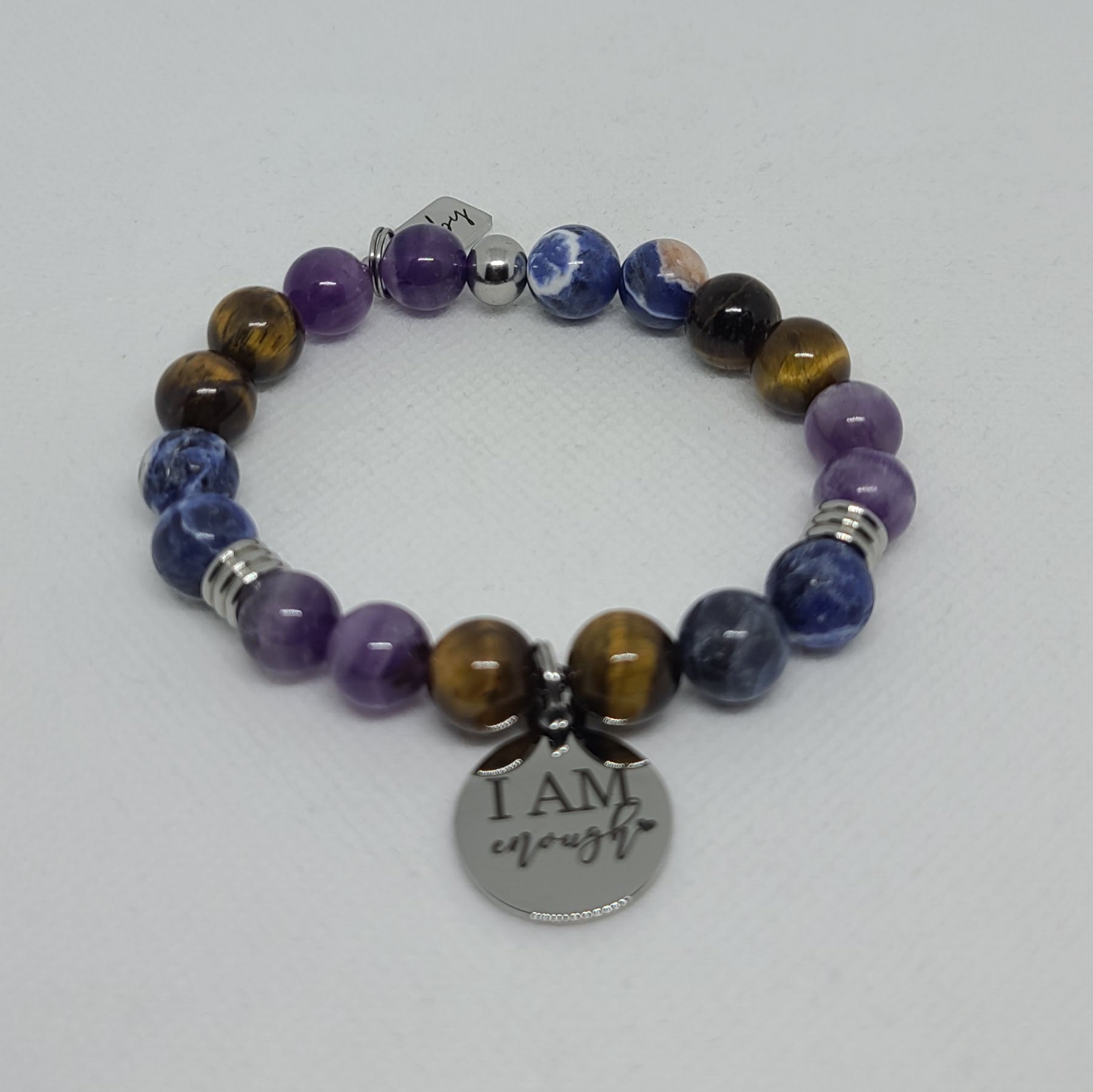 Sodalite, Chevron Amethyst, Tiger's Eye 10mm