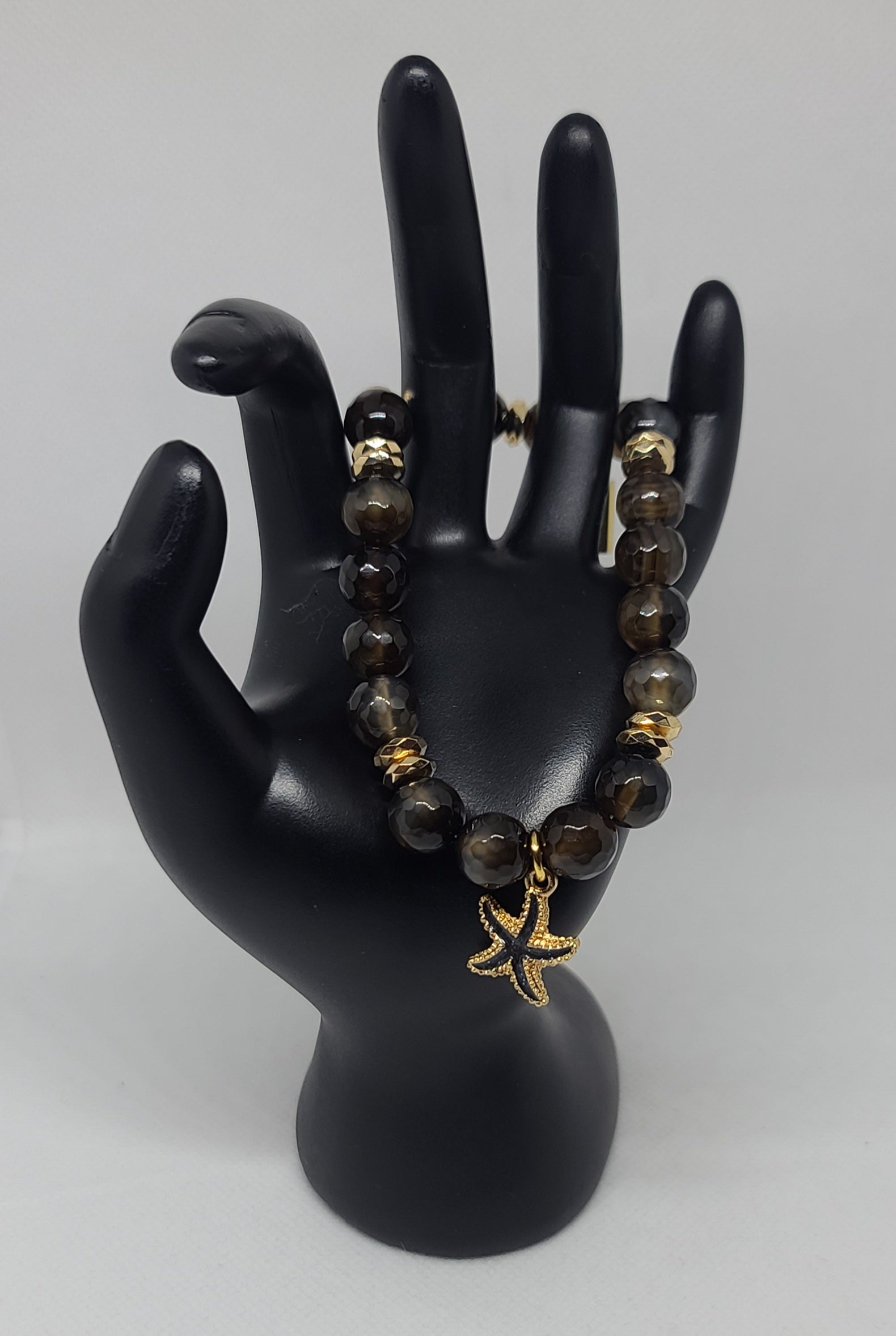 Dark Brown Agate Faceted 10mm