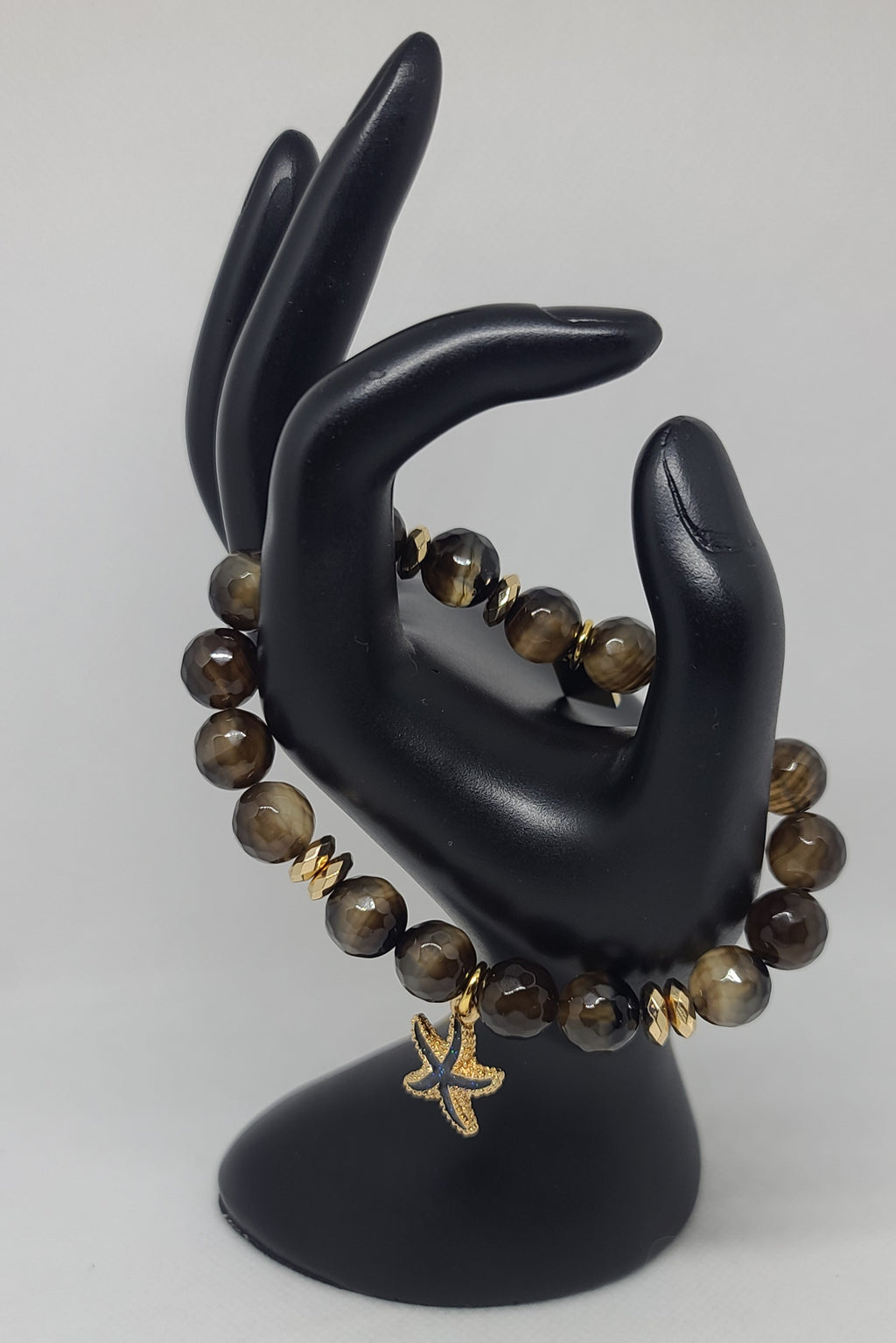 Dark Brown Agate Faceted 10mm
