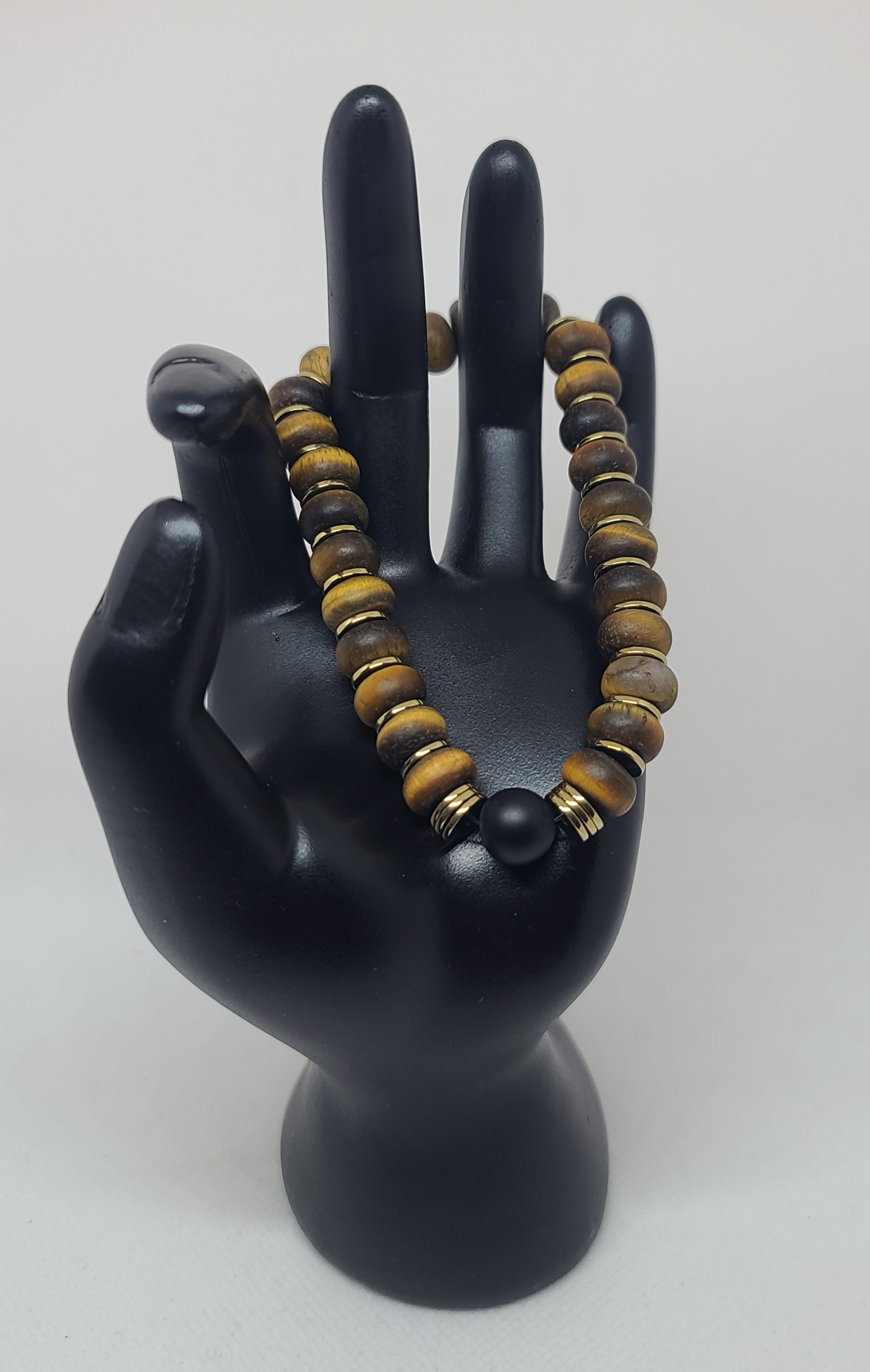 Grade A Matte Yellow Tiger Eye Rondelle 10x6mm