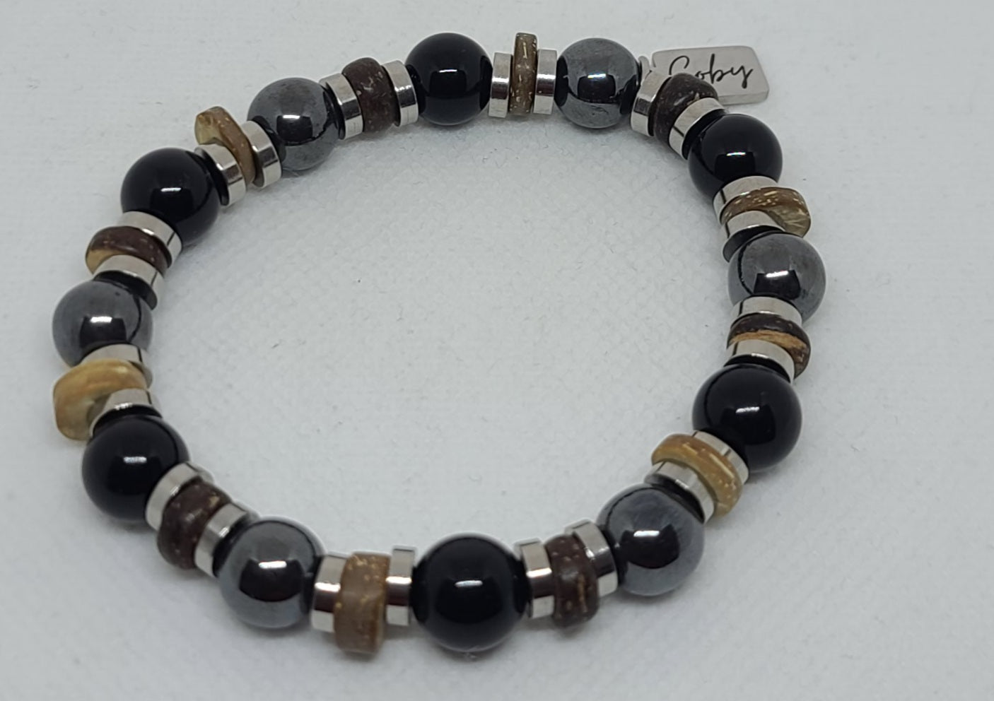 Black Onyx & Gunmetal Hematite 10mm