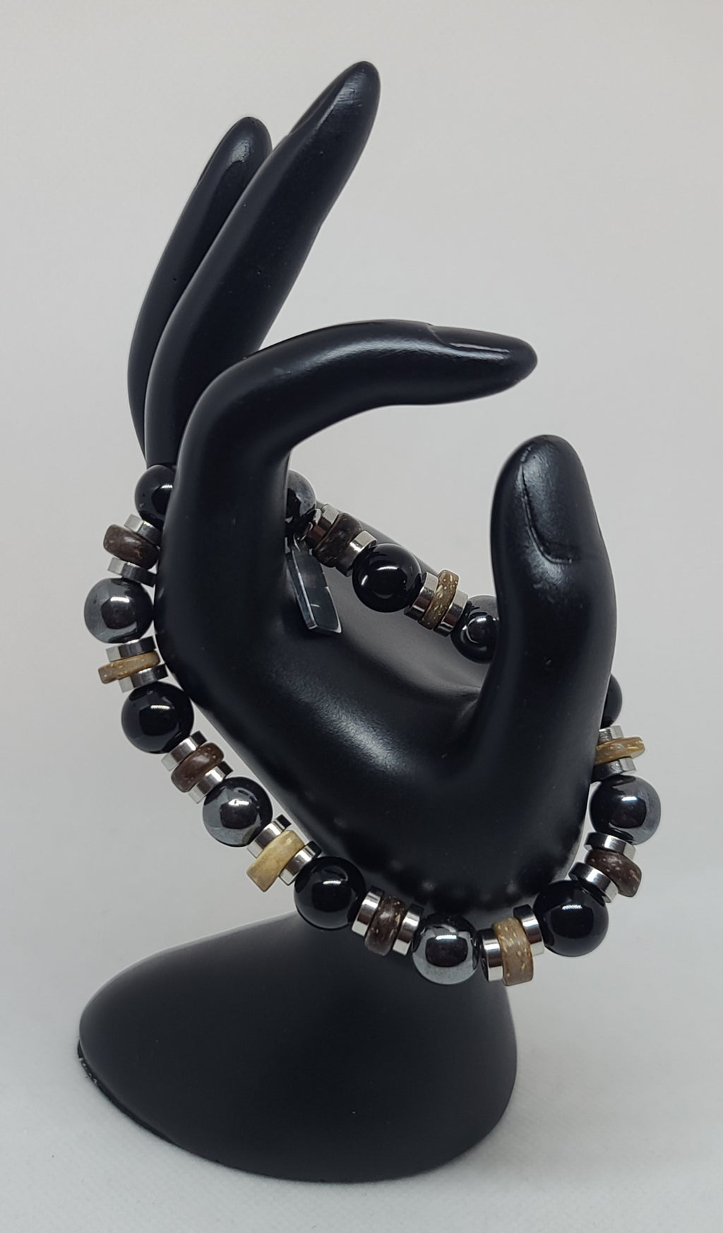 Black Onyx & Gunmetal Hematite 10mm