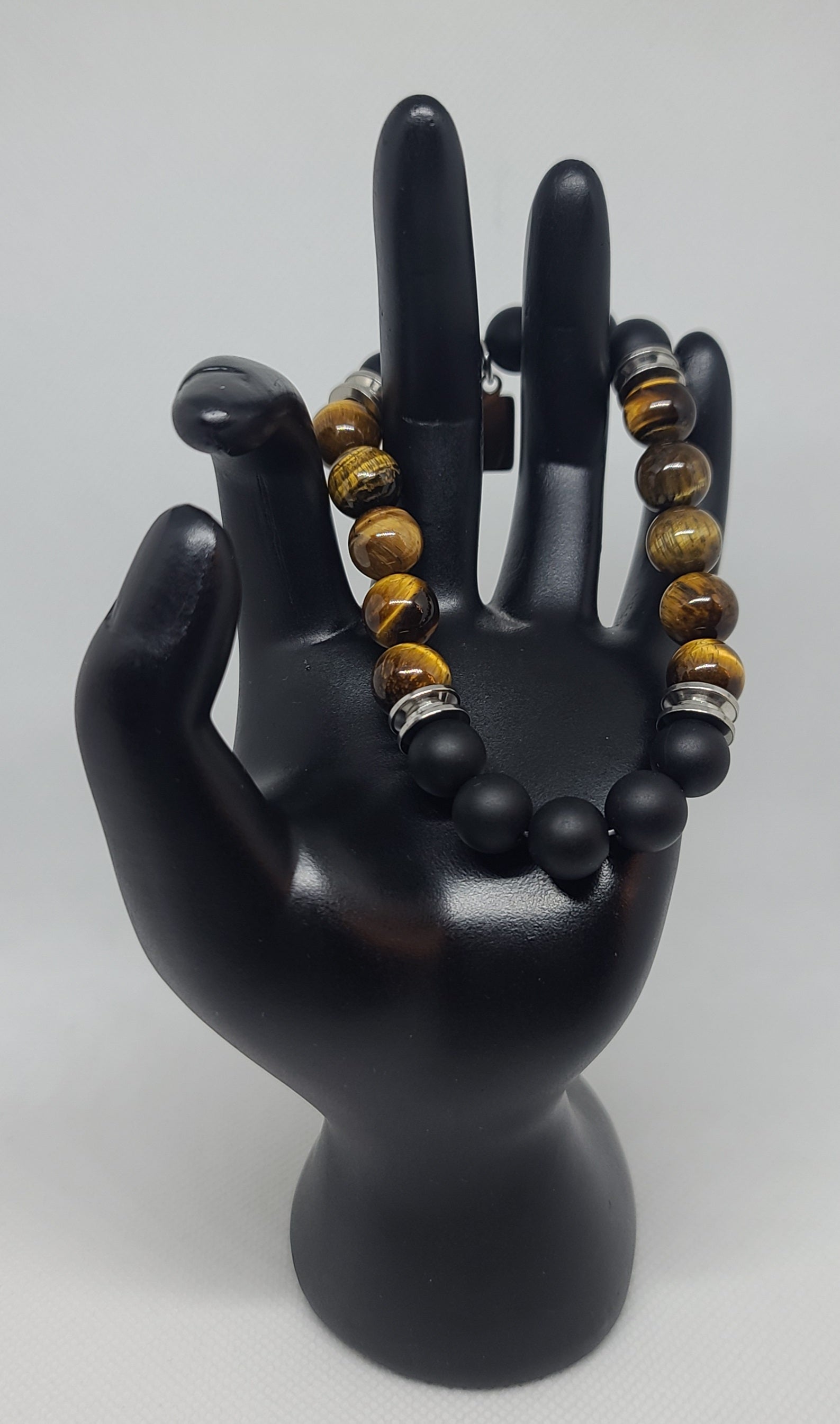 Tiger's Eye & Black Onyx Matte 10mm