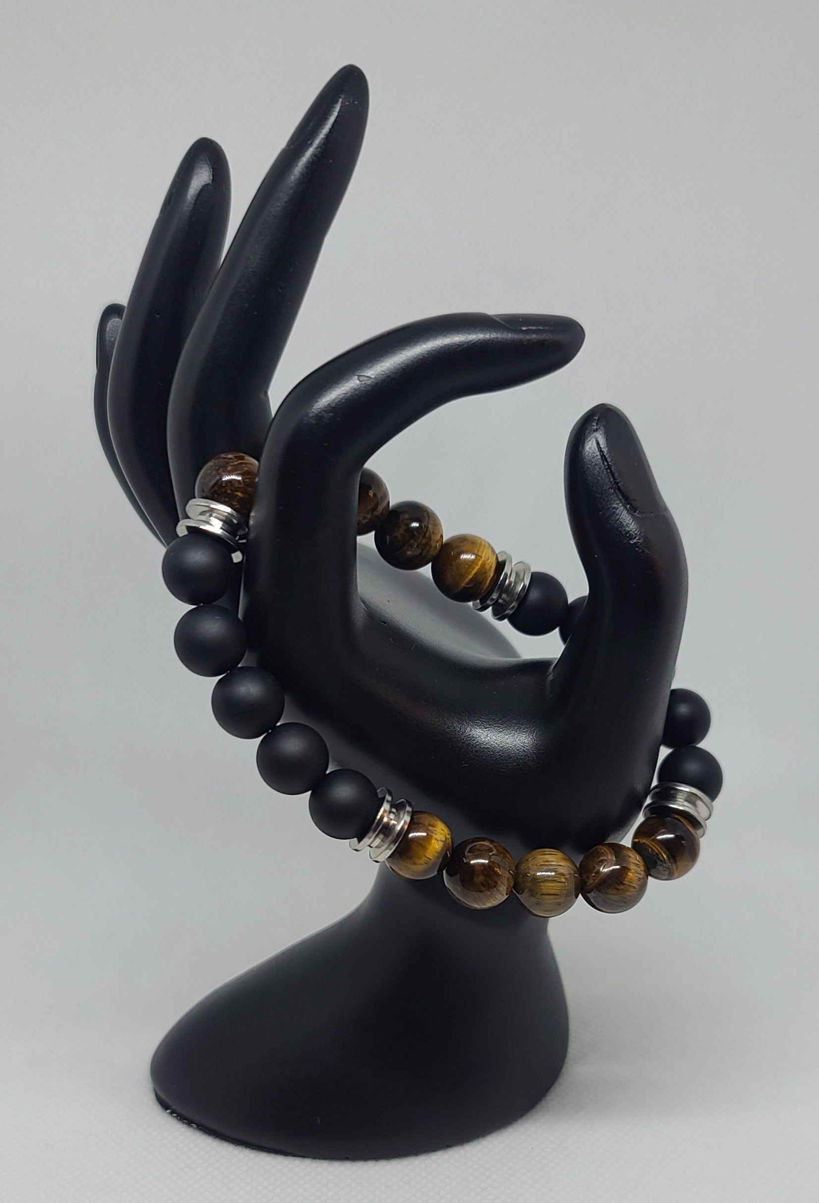 Tiger's Eye & Black Onyx Matte 10mm