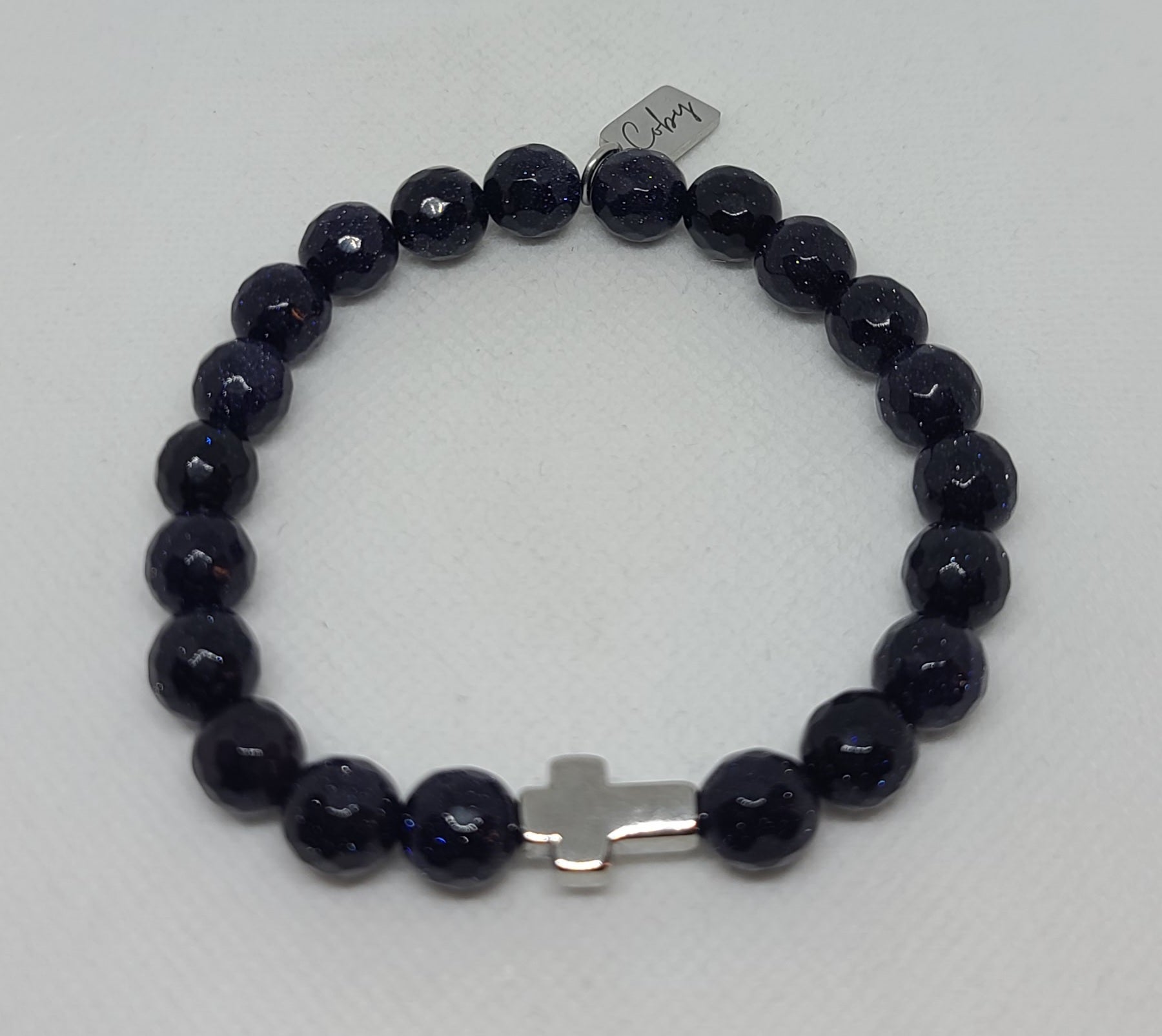 Blue Sandstone Faceted 10mm