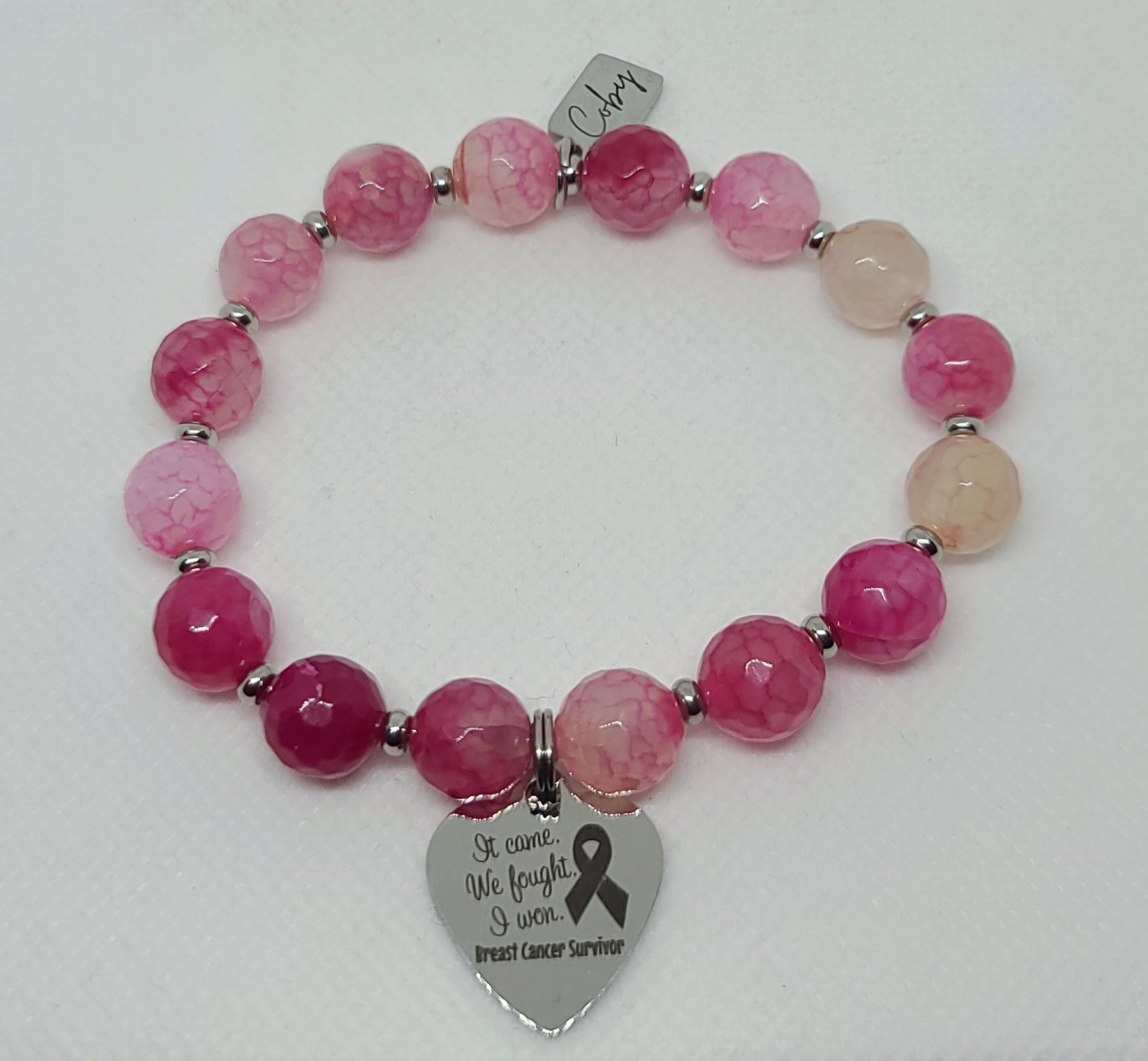 Pink Agate Faceted 10mm