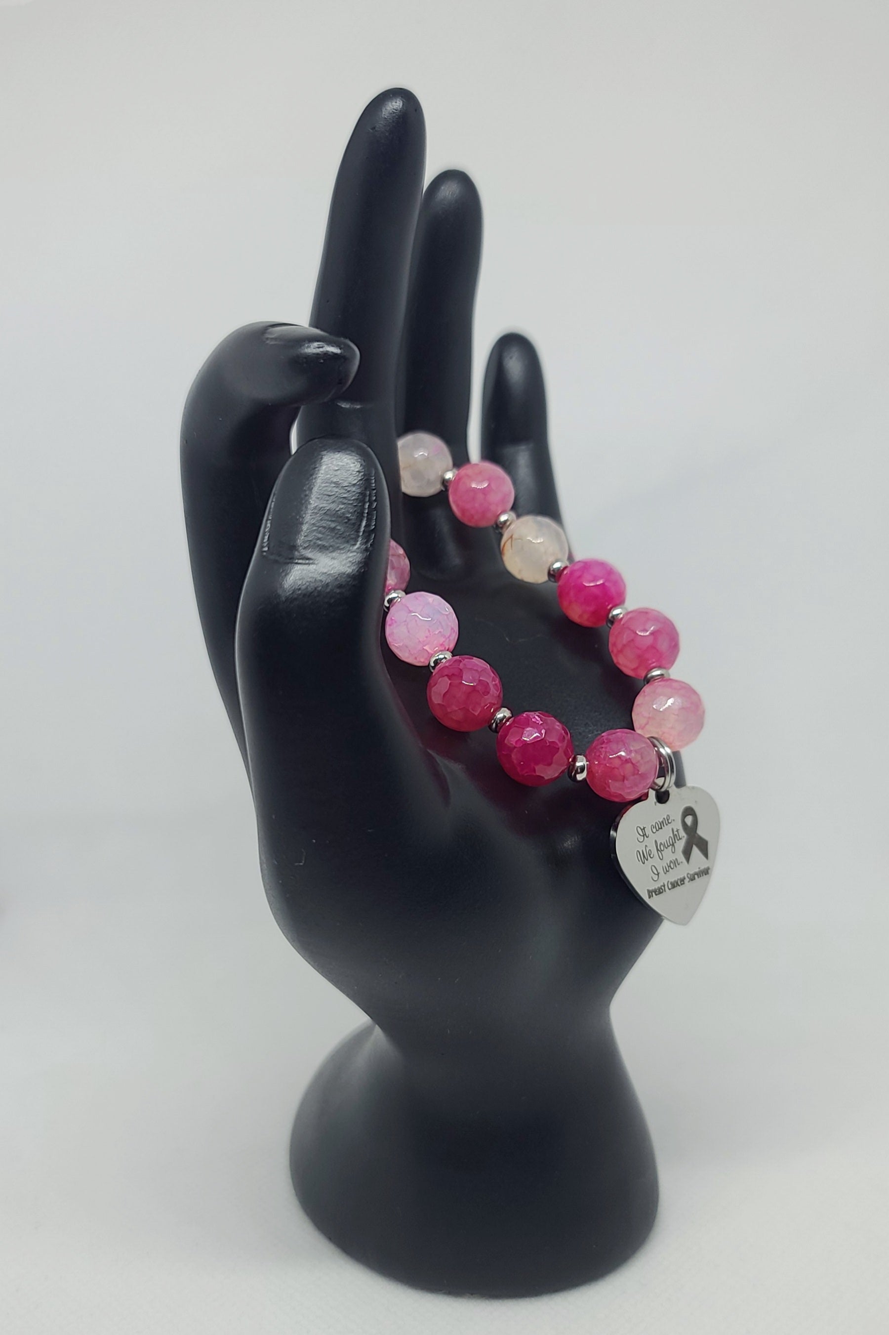 Pink Agate Faceted 10mm