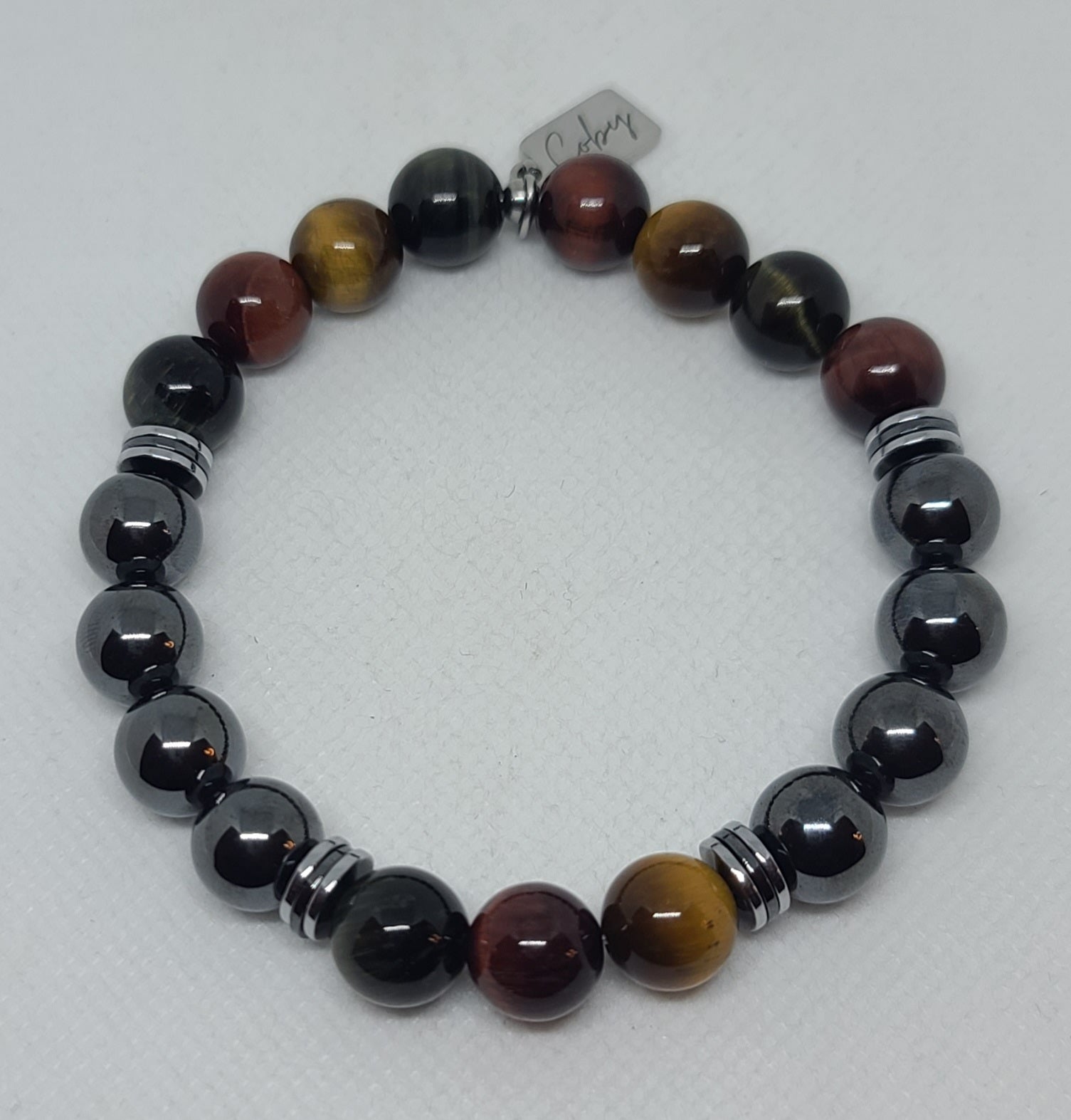 Blue, Mahagony, Yellow Tiger Eye 10mm