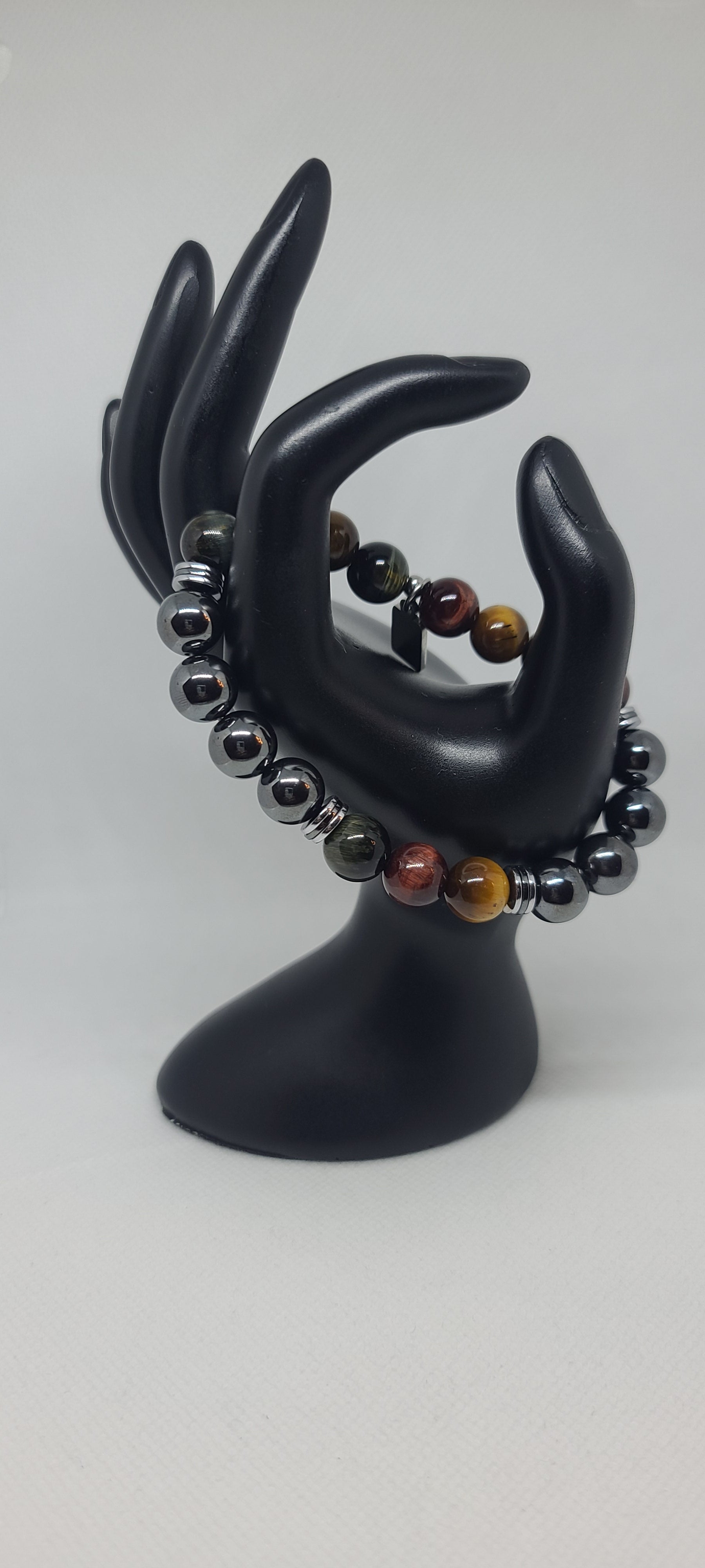 Blue, Mahagony, Yellow Tiger Eye 10mm