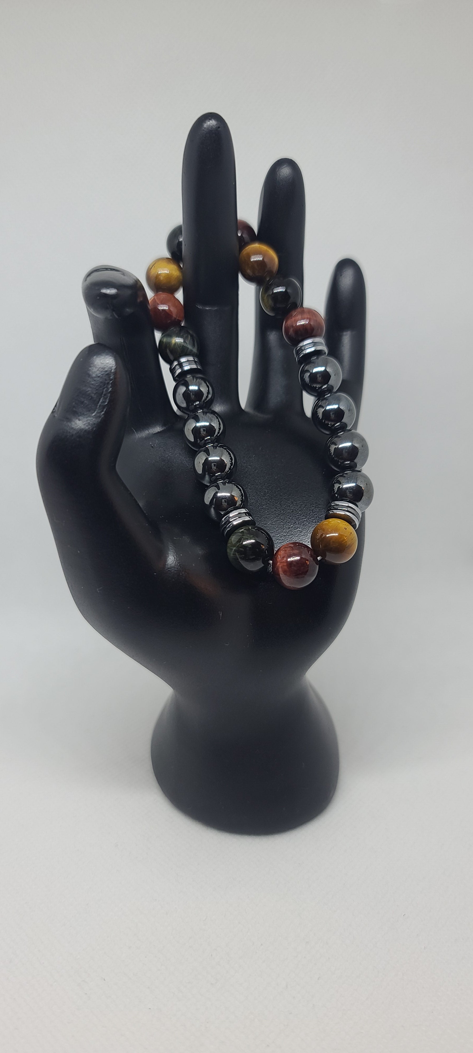 Blue, Mahagony, Yellow Tiger Eye 10mm