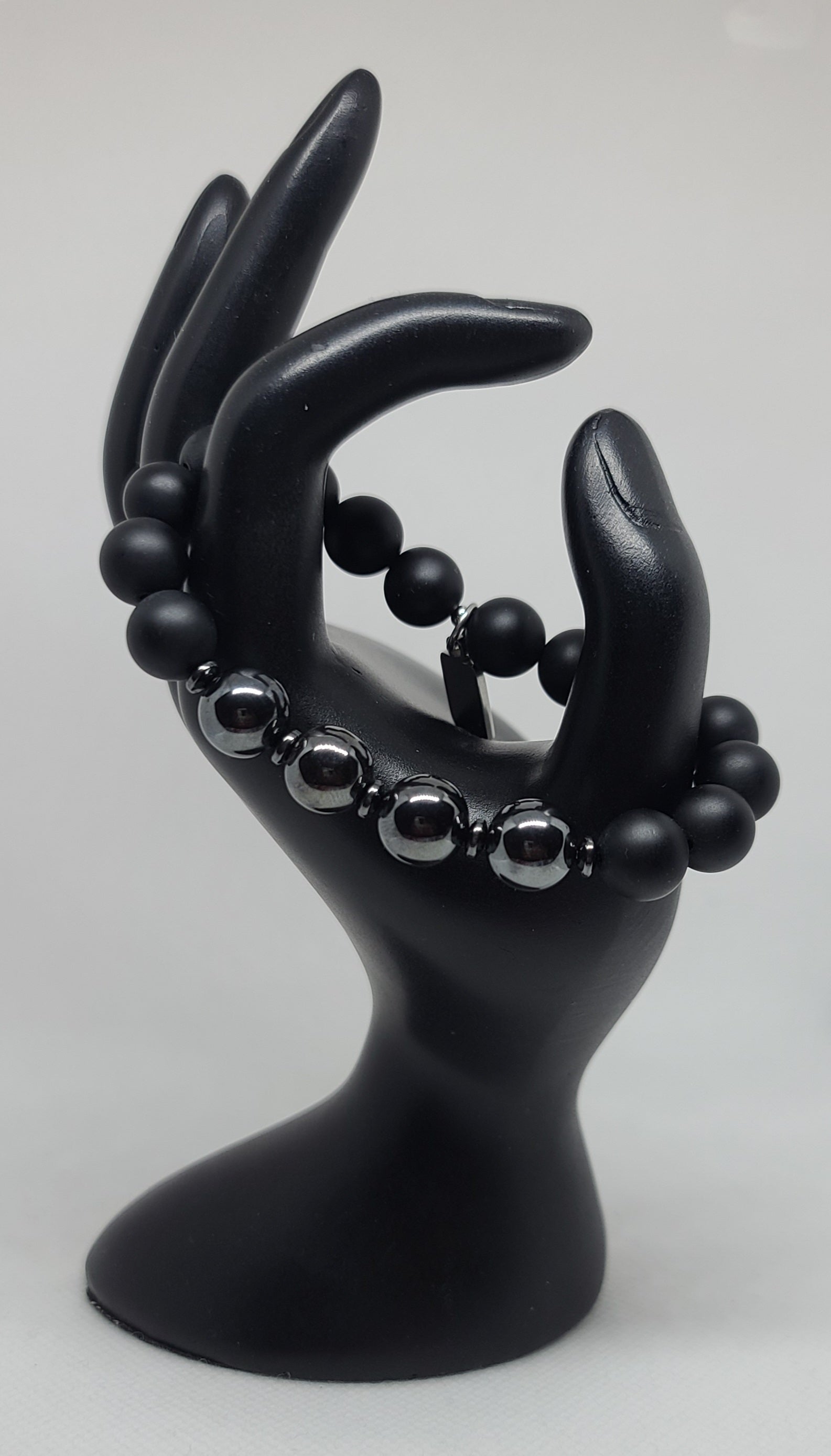 Black Matte Onyx & Hematite 10mm