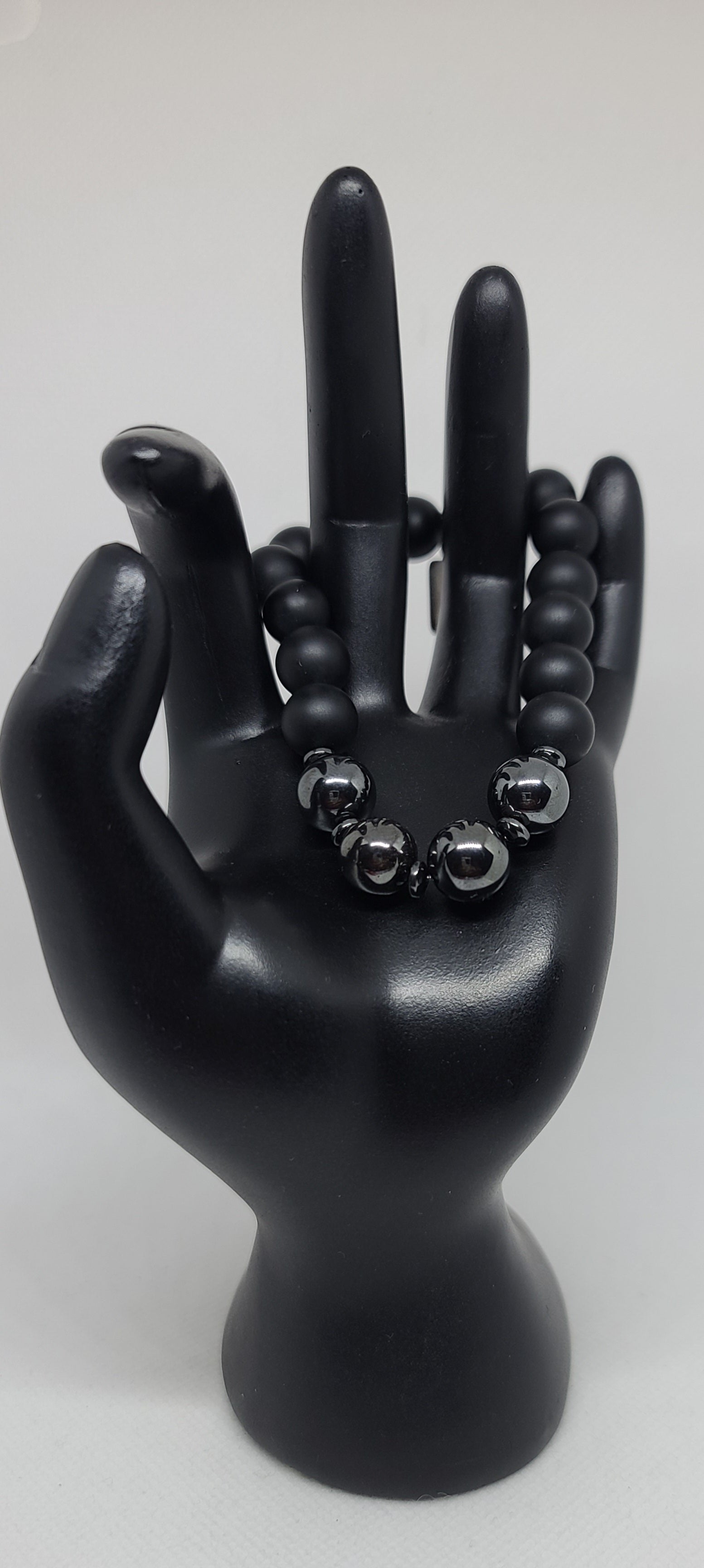 Black Matte Onyx & Hematite 10mm