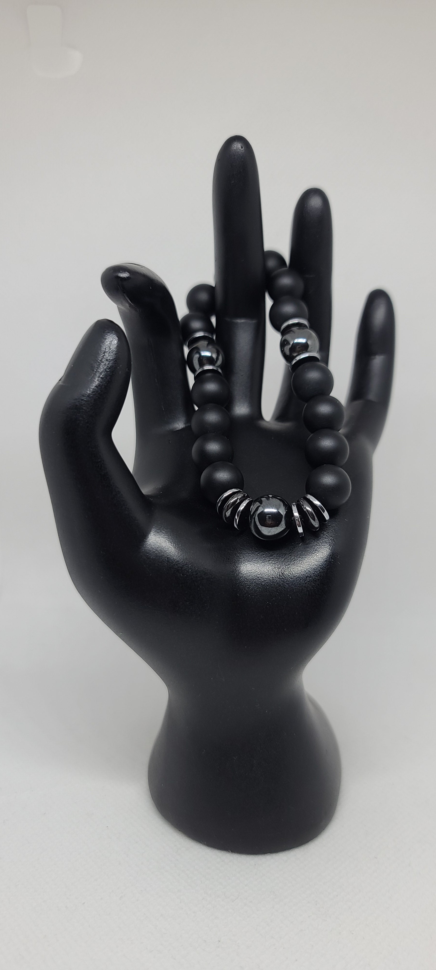 Black Matte Onyx & Hematite 10mm